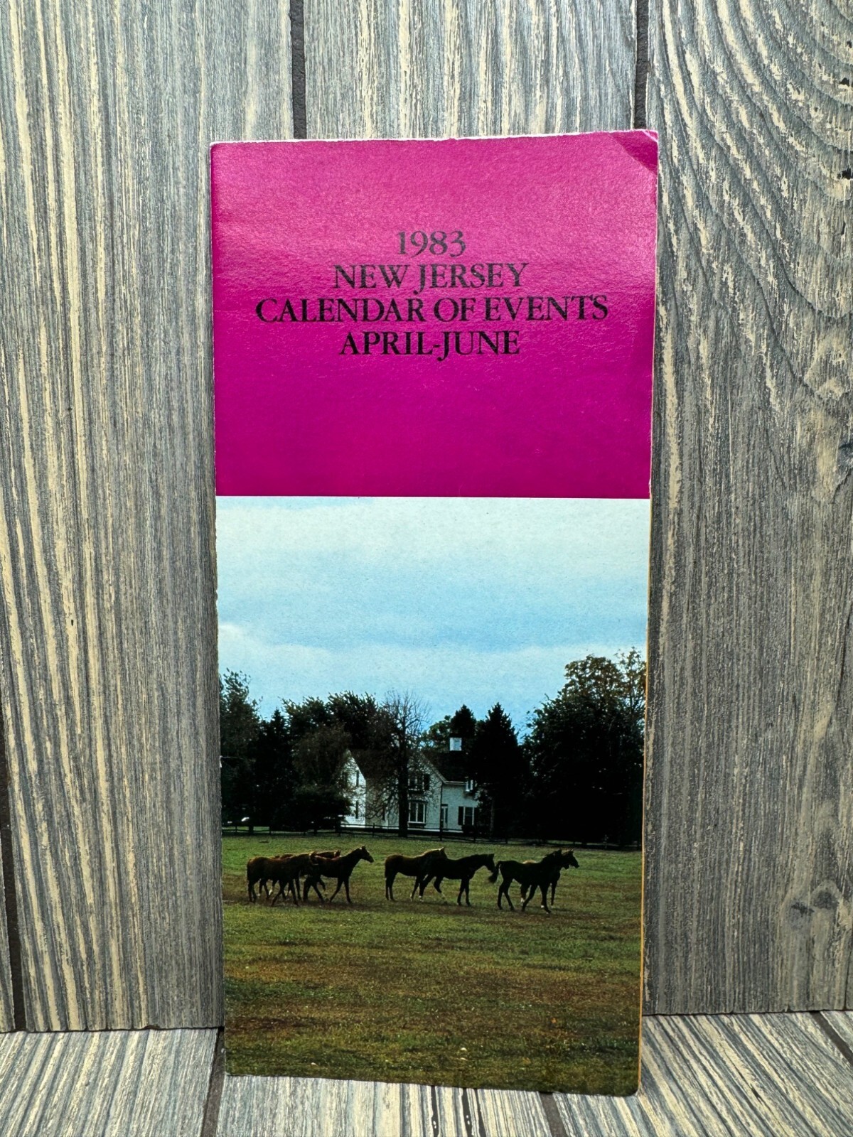 1983 New Jersey Calendar Of Events April-June Vintage Brochure