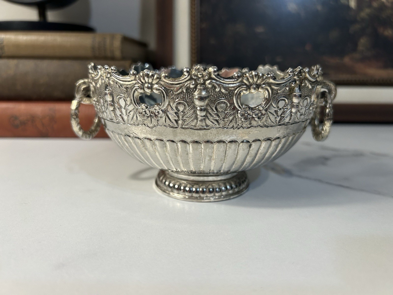 Vintage F.B. Rogers Silver Plated Bowl With Handles 2.25 Inches Tall