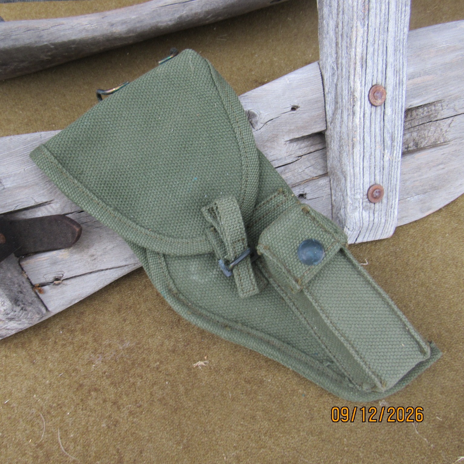 Nice 1950s Era Canadian Inglis Browning High Power Green Web Holster