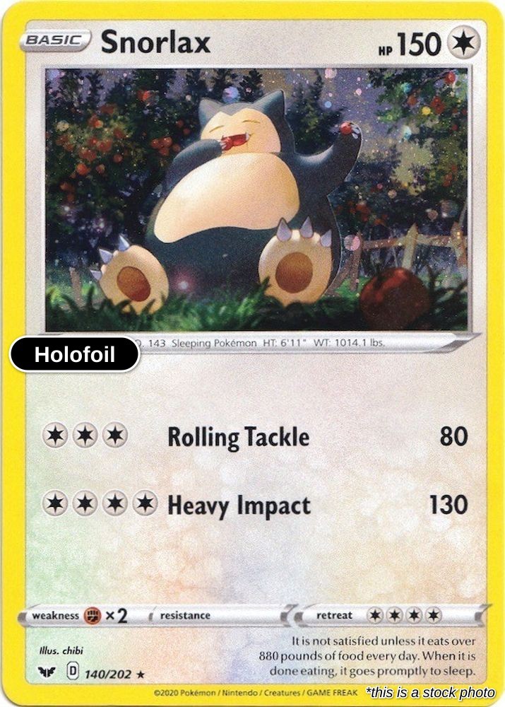 Snorlax (Cosmos Holo) : BLE Holofoil - 140/202 Near Mint