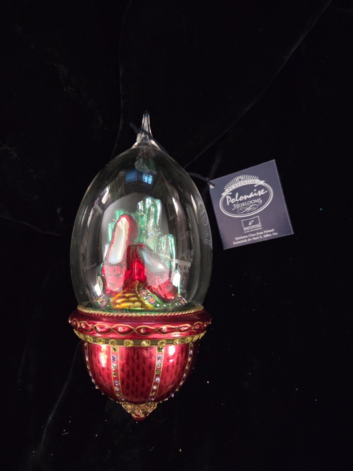 Kurt Adler Platinum Polonaise Heirlooms Wizard Of Oz Mostowski Glass Ornament