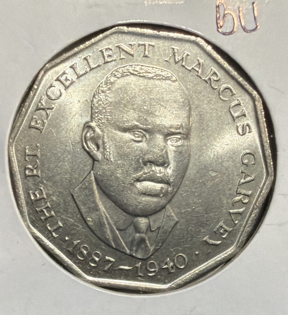 1975 JAMAICA 50 CENTS UNCIRCULATED COIN-30MM-MARCUS GARVEY 1887-1940-KM#65