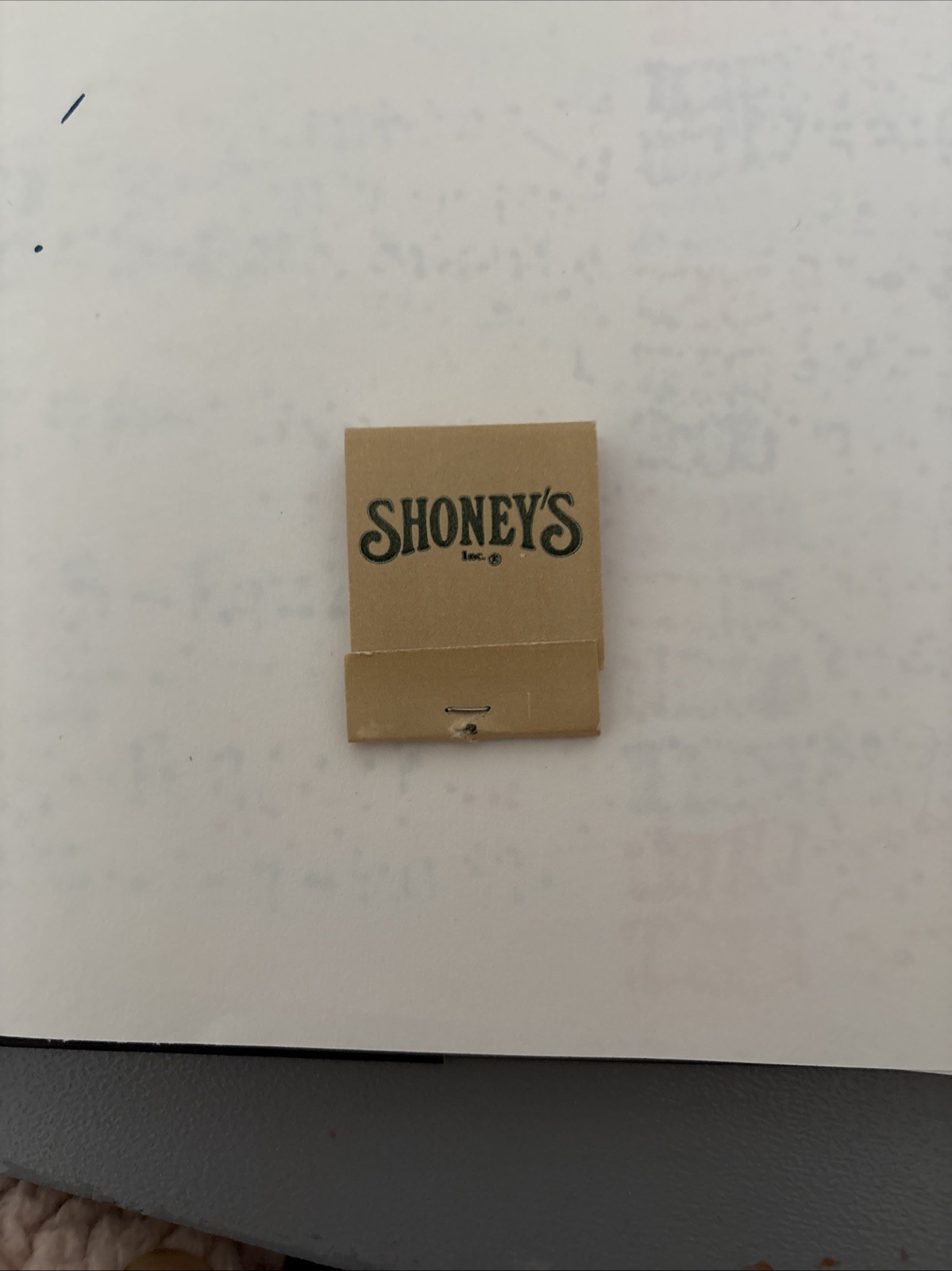 Shoney’s Inn Vintage Matchbook - Unstruck Unused Excellent Condition