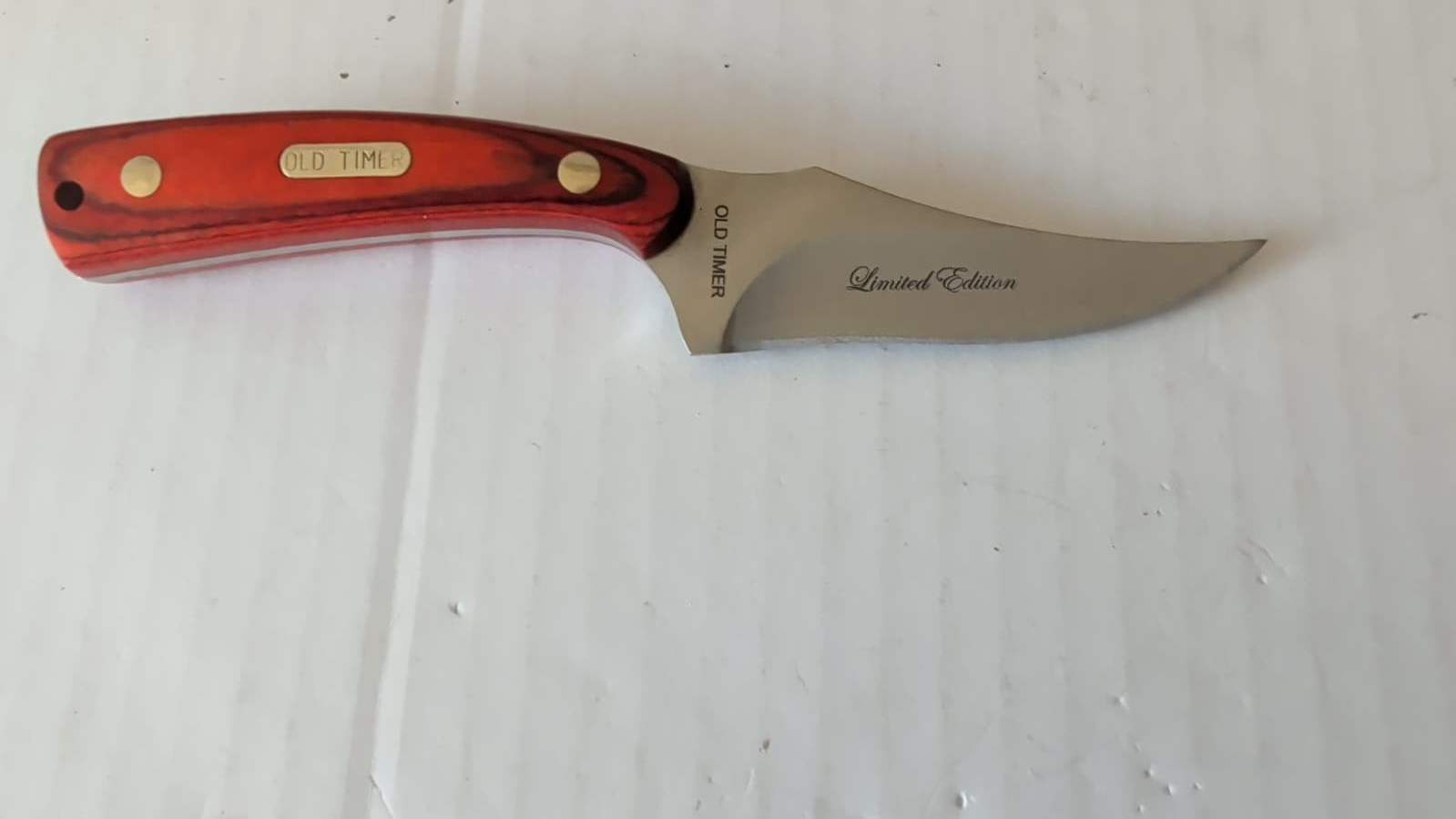 VINTAGE  Schrade USA Sharpfinger Old Timer Knife HUNTING SKINNING FIXED BLADE 7\