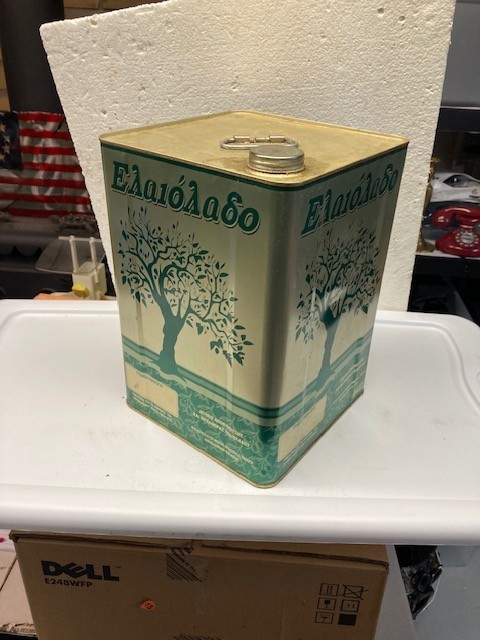 Vintage  OLIVE OIL  CAN GREECE 4 LITRE ?