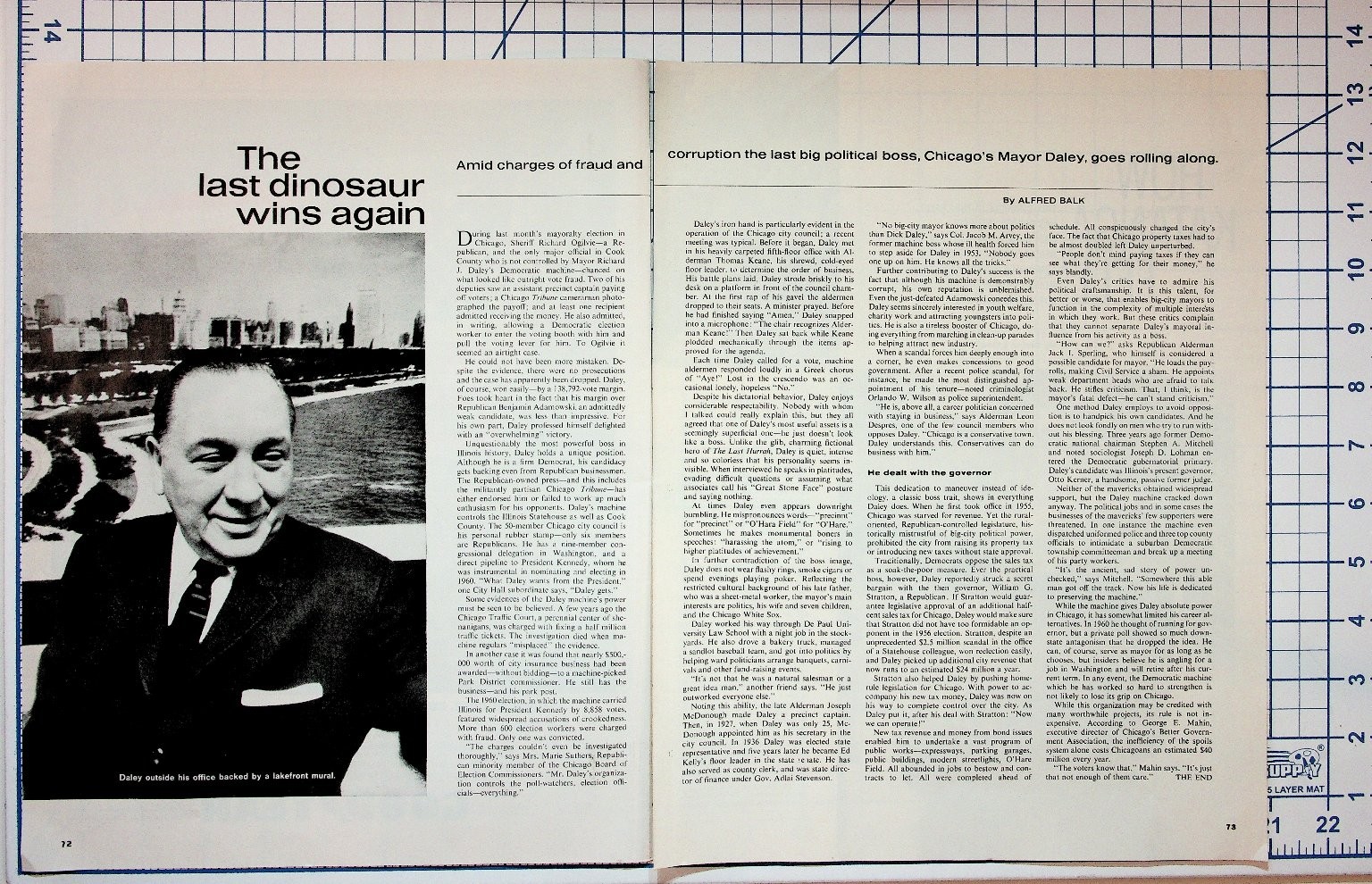 Mayor Richard J. Daley Chicago Political Article Ephemera