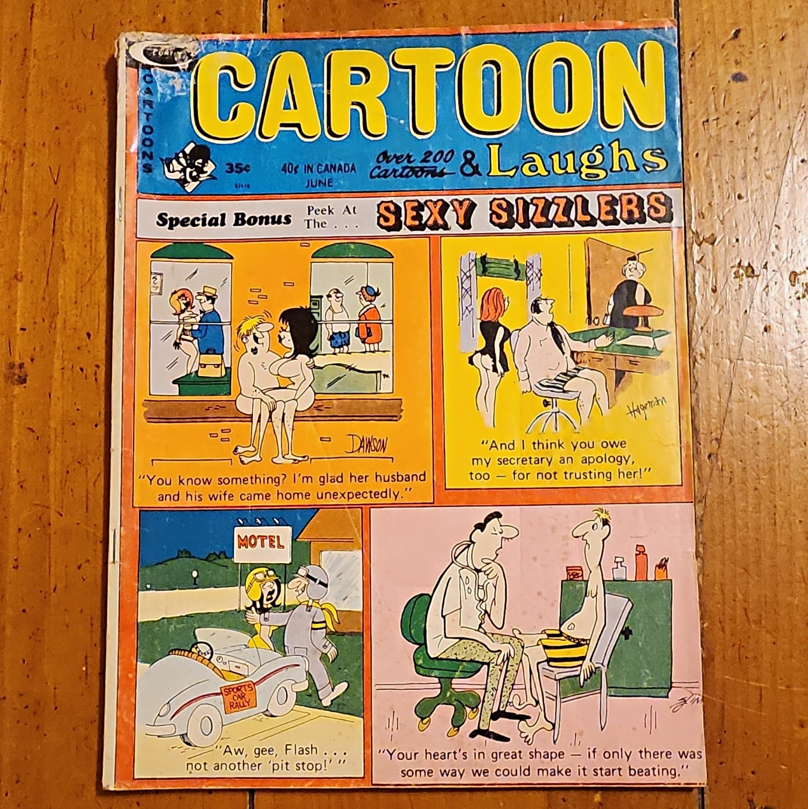 CARTOON & LAUGHS Magazine June 1973 Adult Humor and Gags Marvel PUSSYCAT Comic