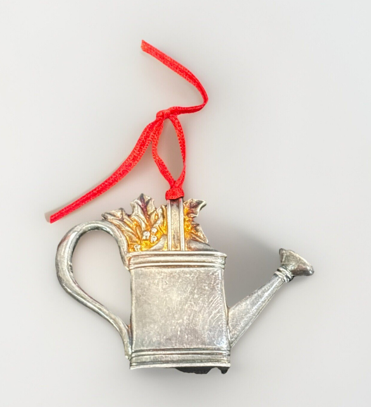 Reed and Barton R&B Silver Plated Watering Can Ornament Christmas Holiday Décor
