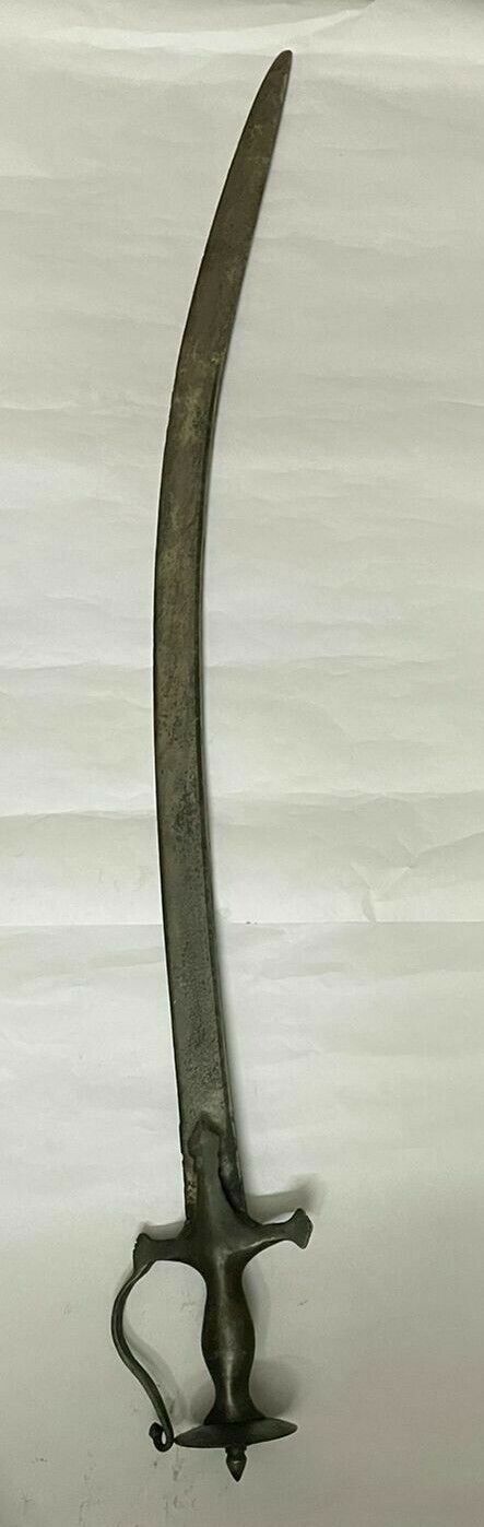 Antique Vintage Straight DAMASCUS SWORD Unique Hilt Old Rare Collectible