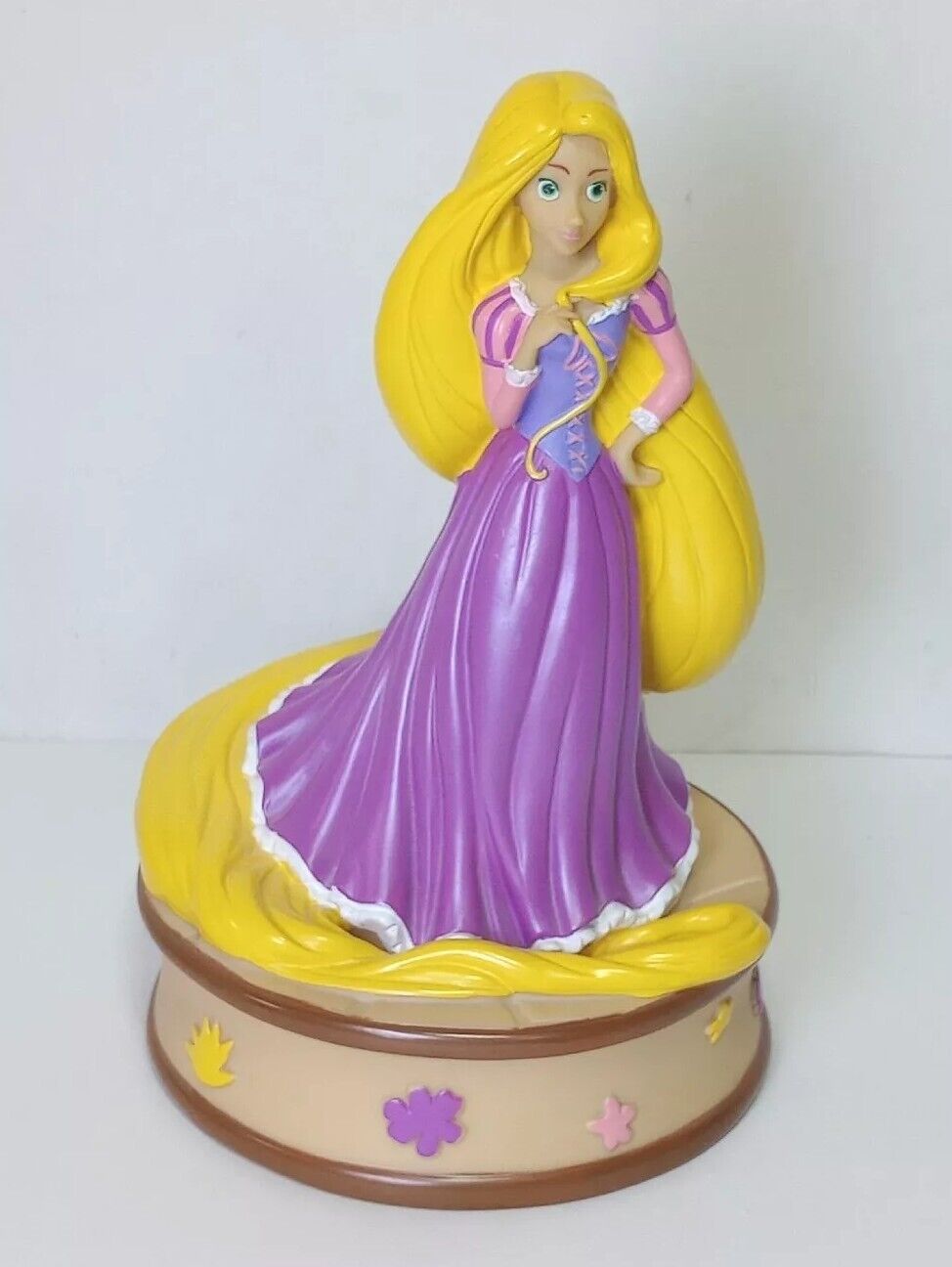  Disney Tangled Rapunzel Coin Piggy Bank Peachtree Playthings 10” Tall