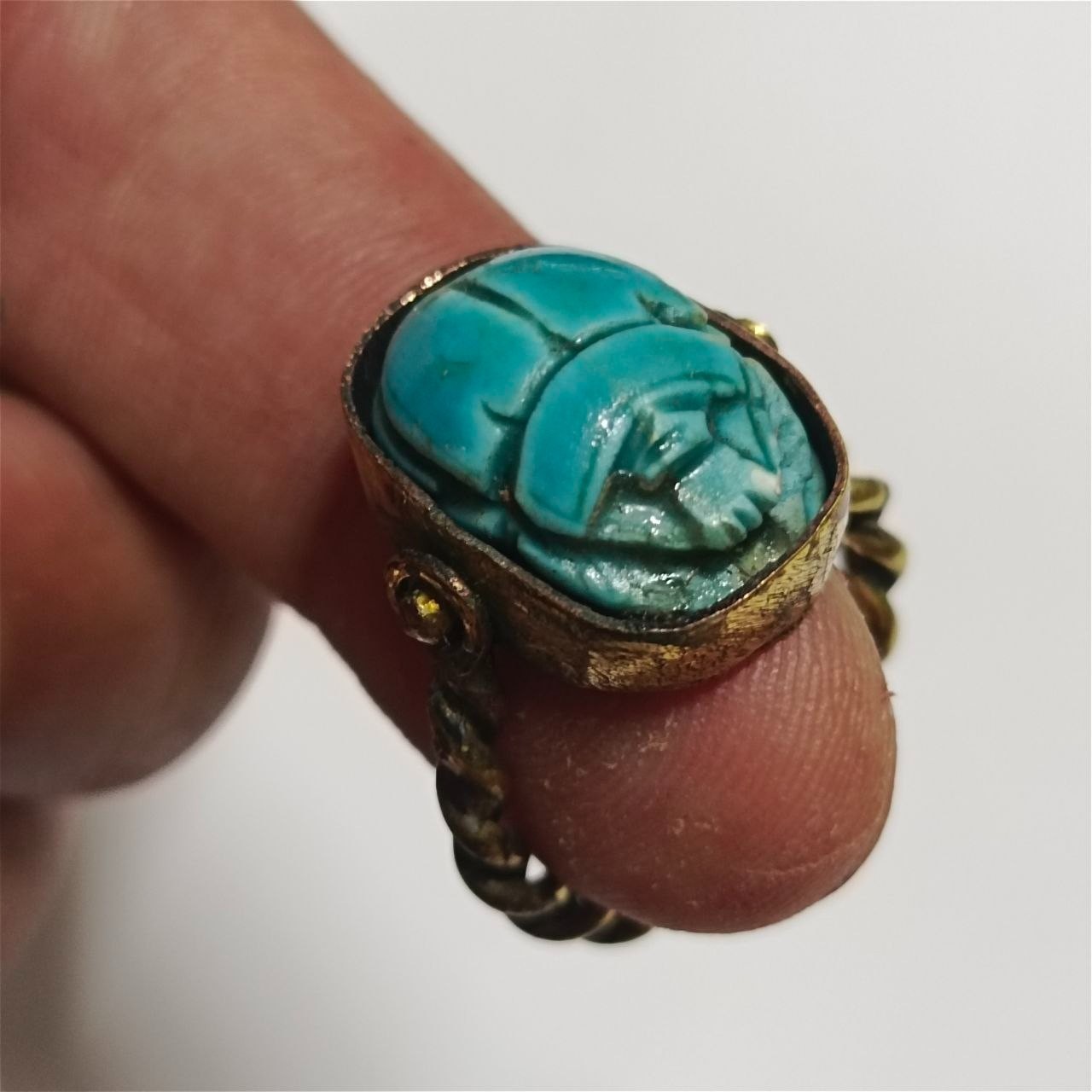 Handmade Egyptian Scarab Ring, Copper Design, Pharaonic Heritage egypt Style