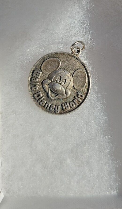 Walt Disney Productions Vintage Sterling Silver 925 Mickey Mouse Charm Pendant  