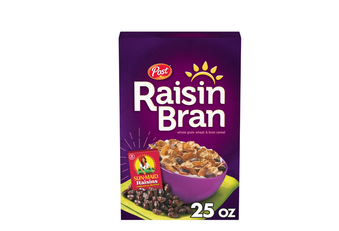Post Raisin Bran Crunchy Cereal with Sun-Maid Raisins, 25 oz Breakfast Box Post Raisin Bran Crunchy Cereal with Sun-Maid Raisins, 25 oz Breakfast Box