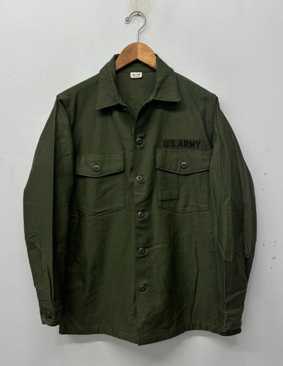 NOS OG-107 Fatigue Shirt, Size 15 1/2 x 33, Dated 1969, US Army, W-56 NOS OG-107 Fatigue Shirt, Size 15 1/2 x 33, Dated 1969, US Army, W-56
