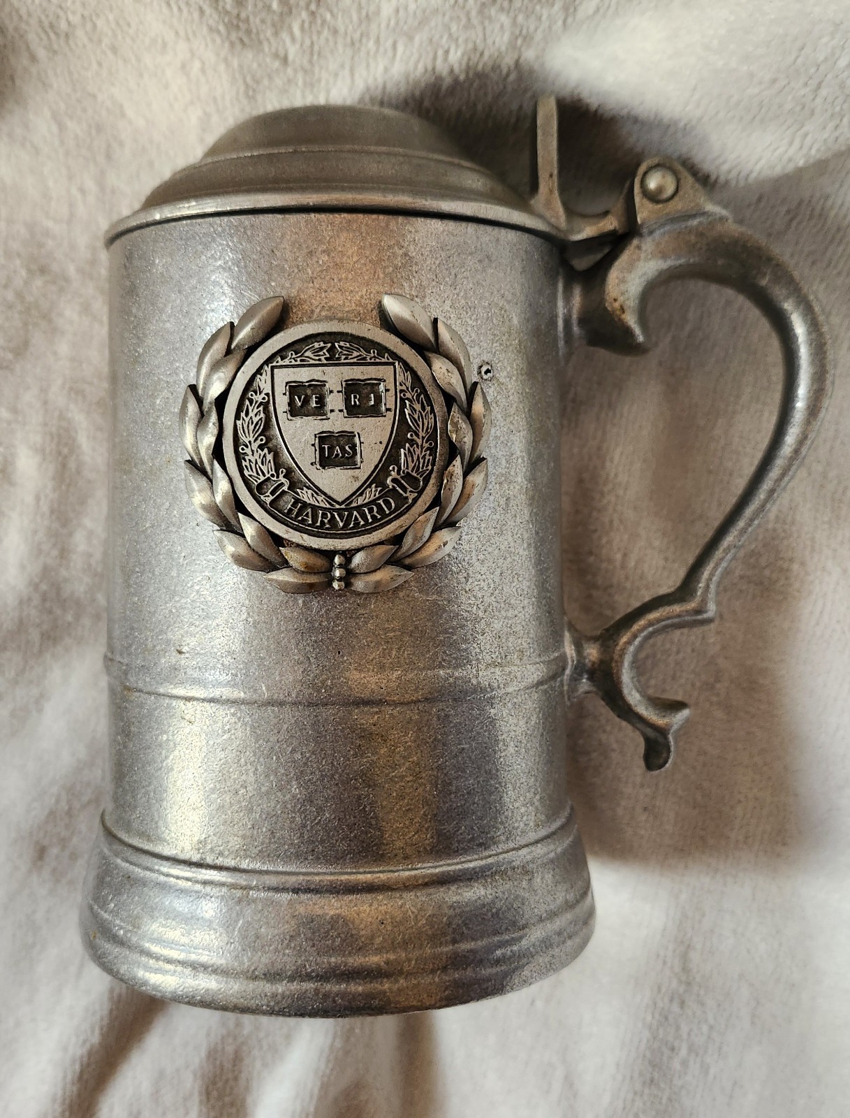 Vintage Harvard University Crimson VERITAS Wilton Armetale Pewter 5 3/4\