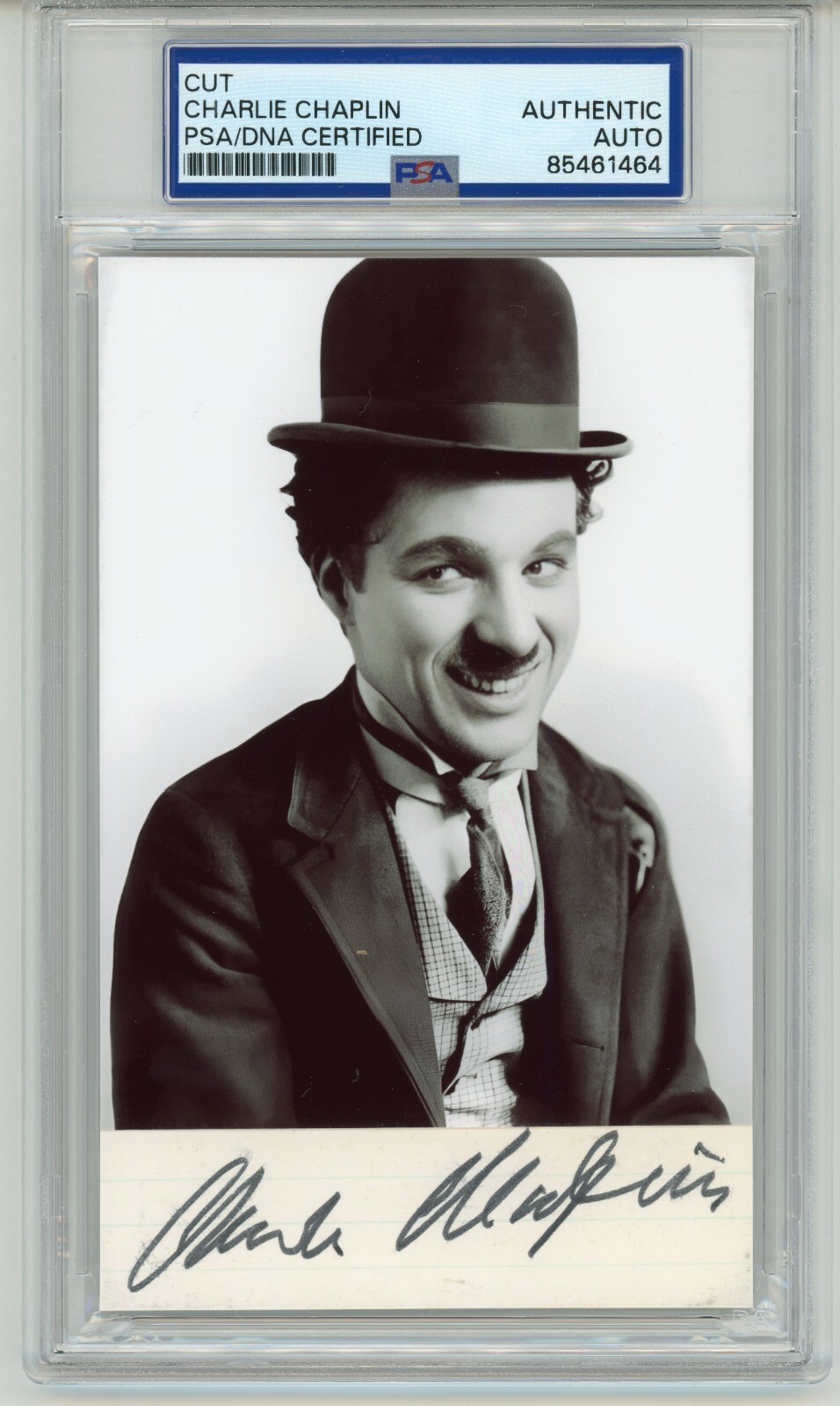 Charlie Chaplin ~ Signed Autographed The Tramp Signature ~ PSA DNA Encased