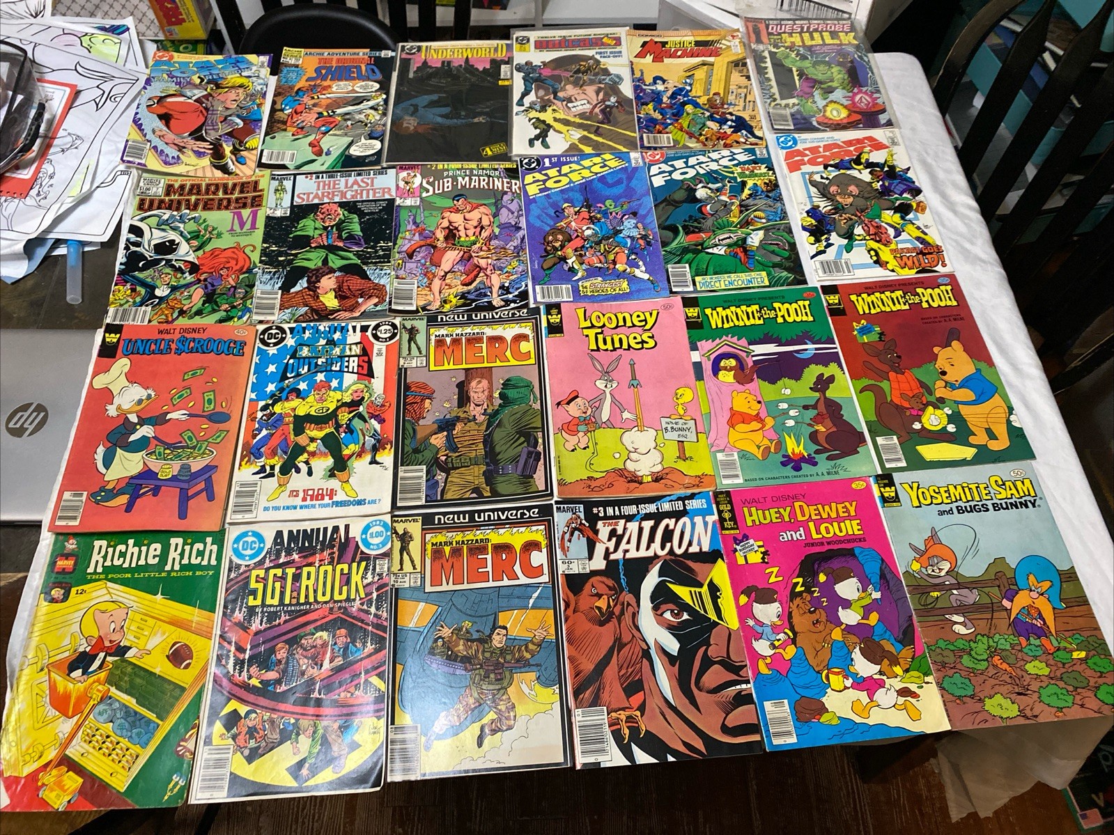 Vintage Comic Book Lot Marvel Cartoon Characters Various Titles