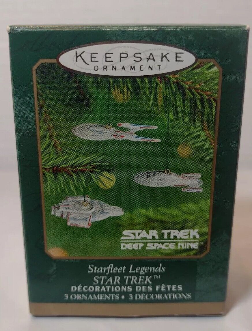 Hallmark 2001 Star Trek Starfleet Legends -3 Mini Keepsake Ornament Voyager 