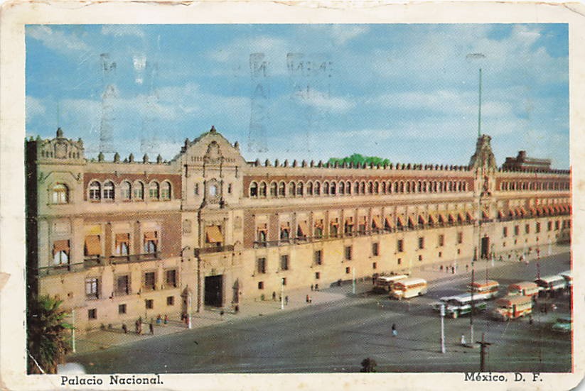 Postcard Mexico: Palacio Nacional, Mexico City 1950\'s