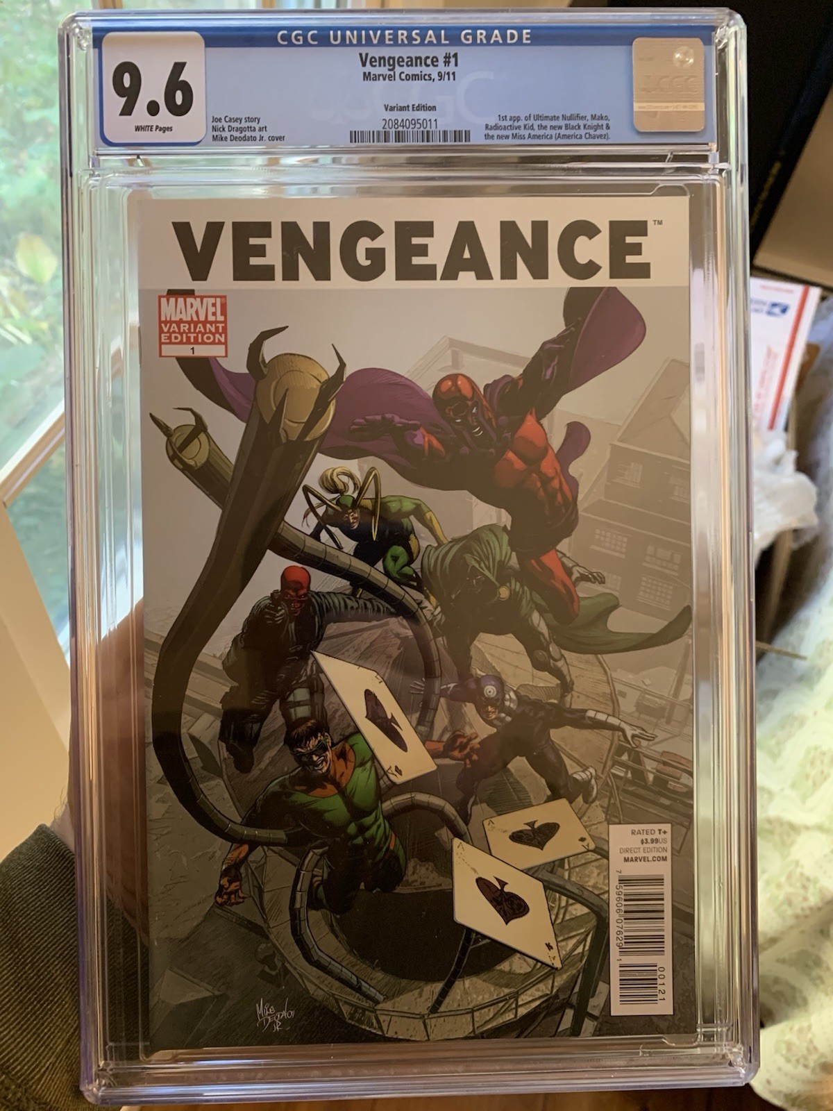 Vengeance #1 CGC 9.6 Marvel 2011 Deodato 1:15 Variant 1st America Chavez