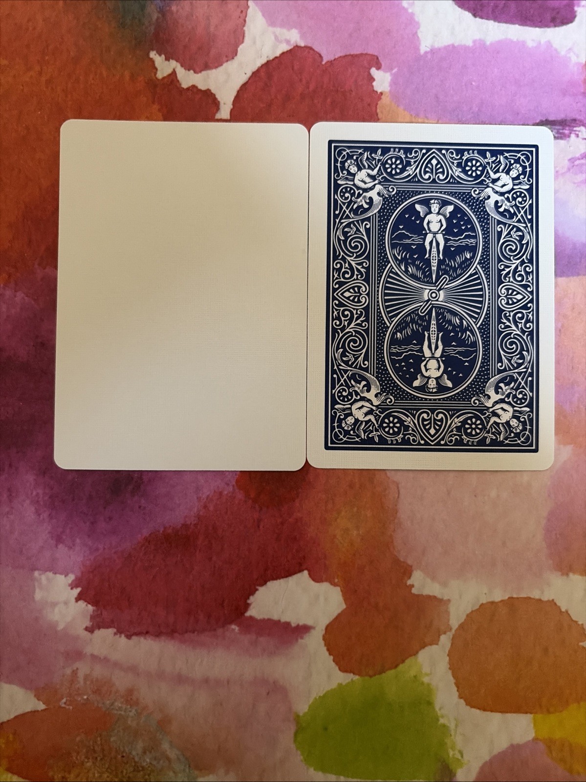 (2) Bicycle Blue Back & Blank Face Gaff Playing Cards Use for Card Magic Tricks (2) Bicycle Blue Back & Blank Face Gaff Playing Cards Use for Card Magic Tricks