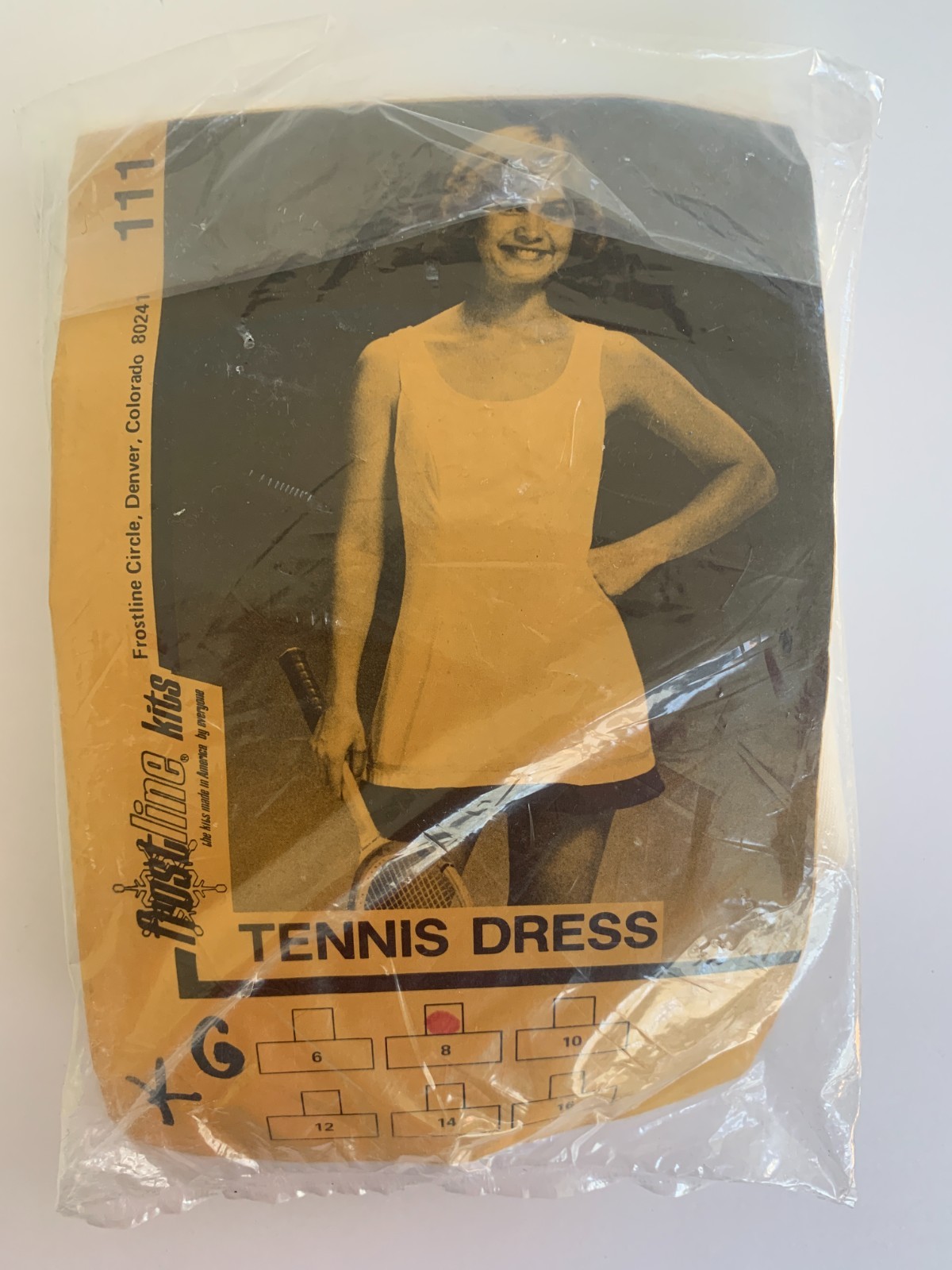 Sealed Vintage Frostline Sewing Kit TENNIS DRESS Women\'s Size 8