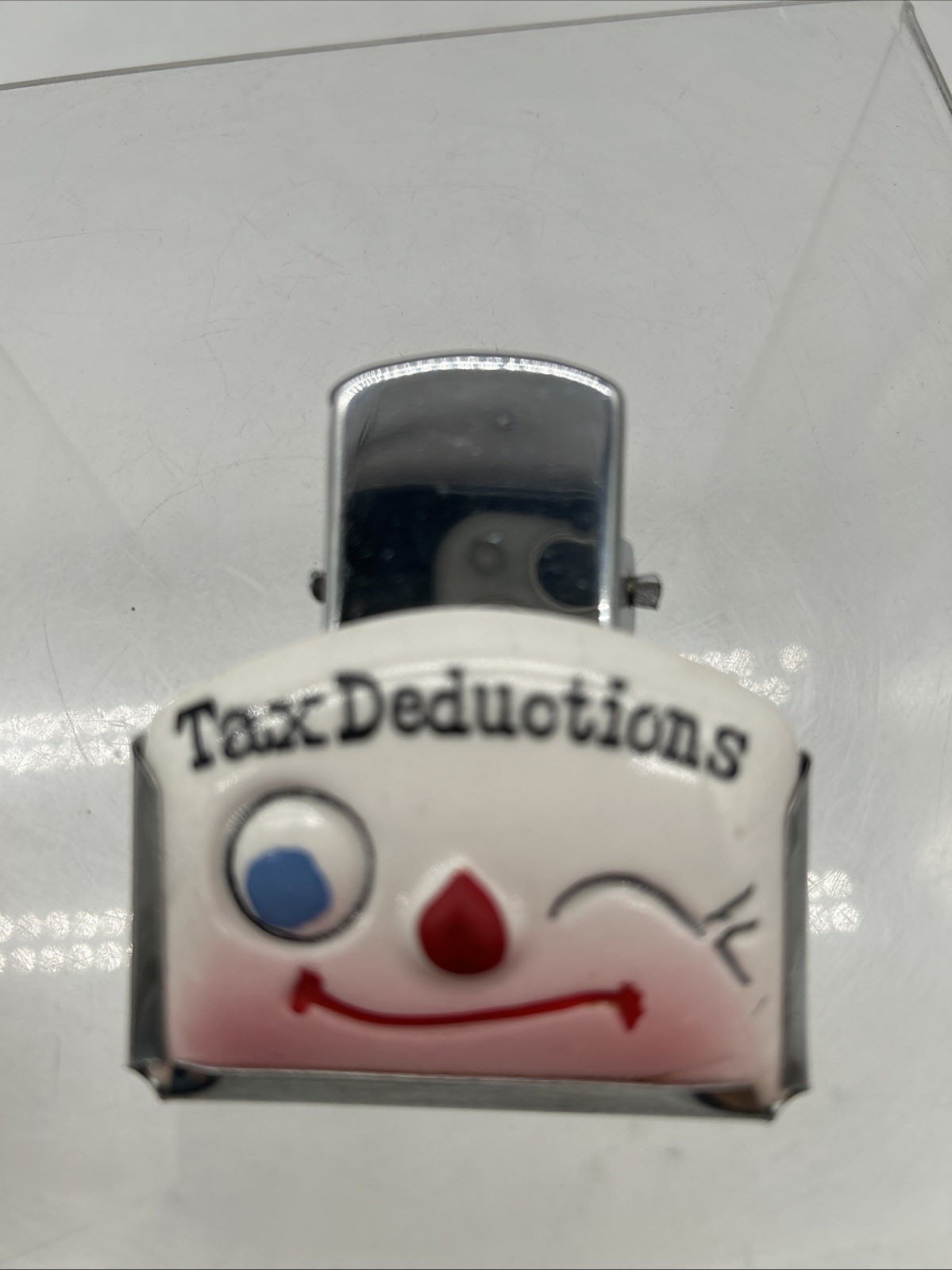 Holt Howard Vintage Clip “ Tax Deductions “ Ceramic And Chrome Rare Holt Howard Vintage Clip “ Tax Deductions “ Ceramic And Chrome Rare