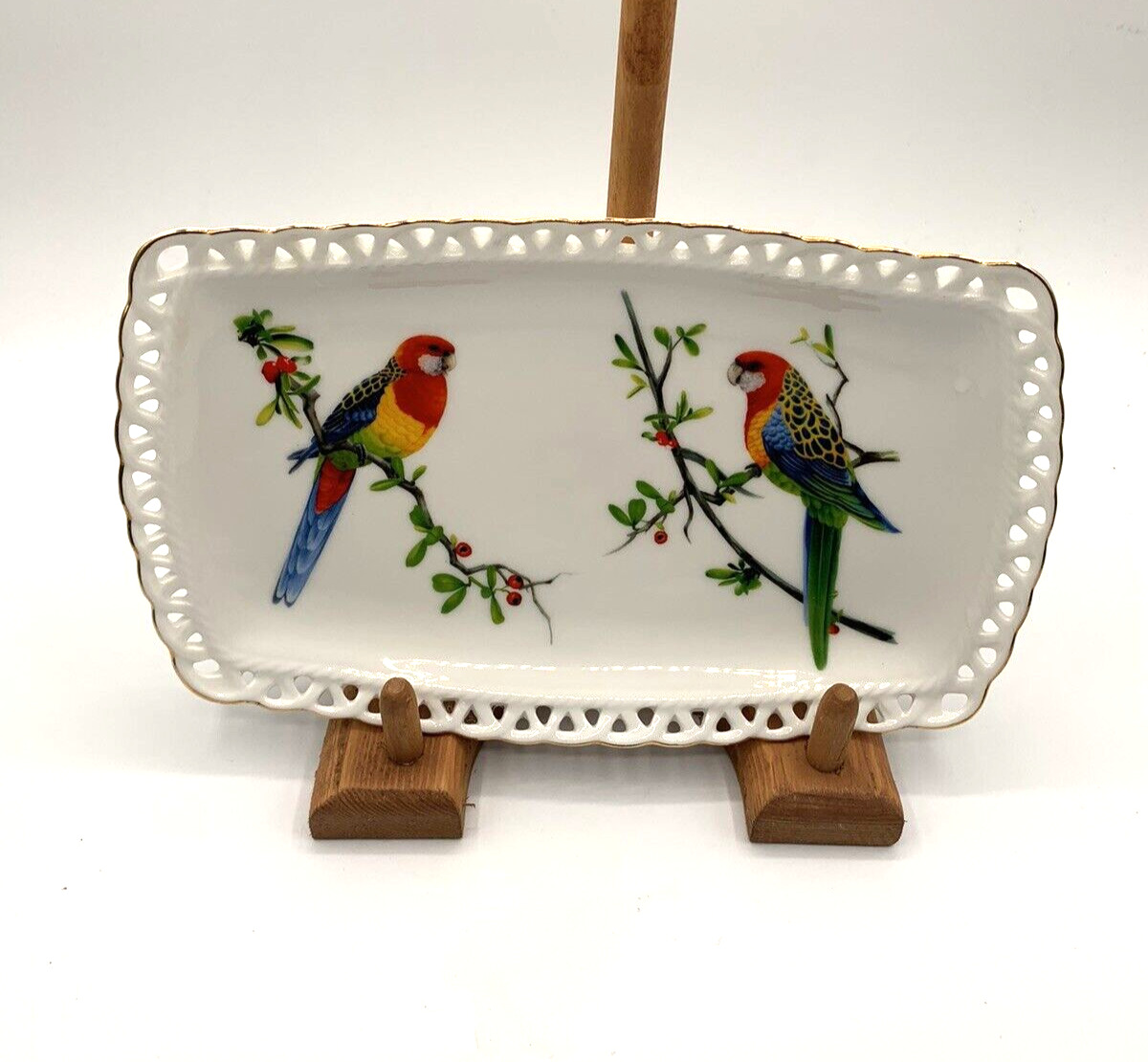 The Australian Bird Collection Parrots Reticulated Tray Plate 9 3/4\