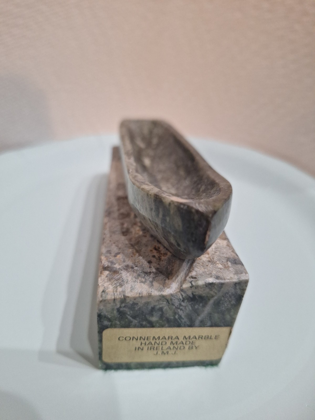Vintage Genuine Connemara  Handmade In Ireland  Boat on Stone