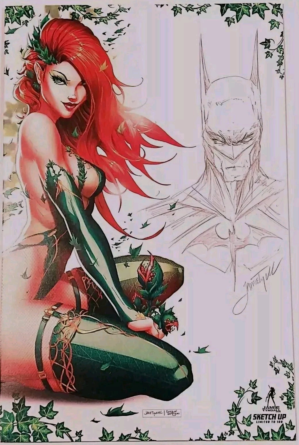I Make Boys Cry #1 Tyndall Signed Poison Ivy Sketch Cover w/ Batman Remark + COA I Make Boys Cry #1 Tyndall Signed Poison Ivy Sketch Cover w/ Batman Remark + COA