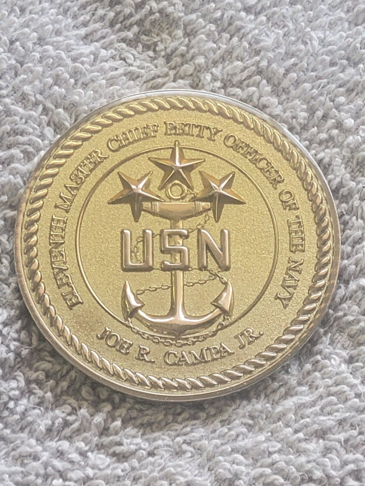11th Master Chief Petty Officer of the Navy Joe M Campa, JR MCPON Challenge Coin