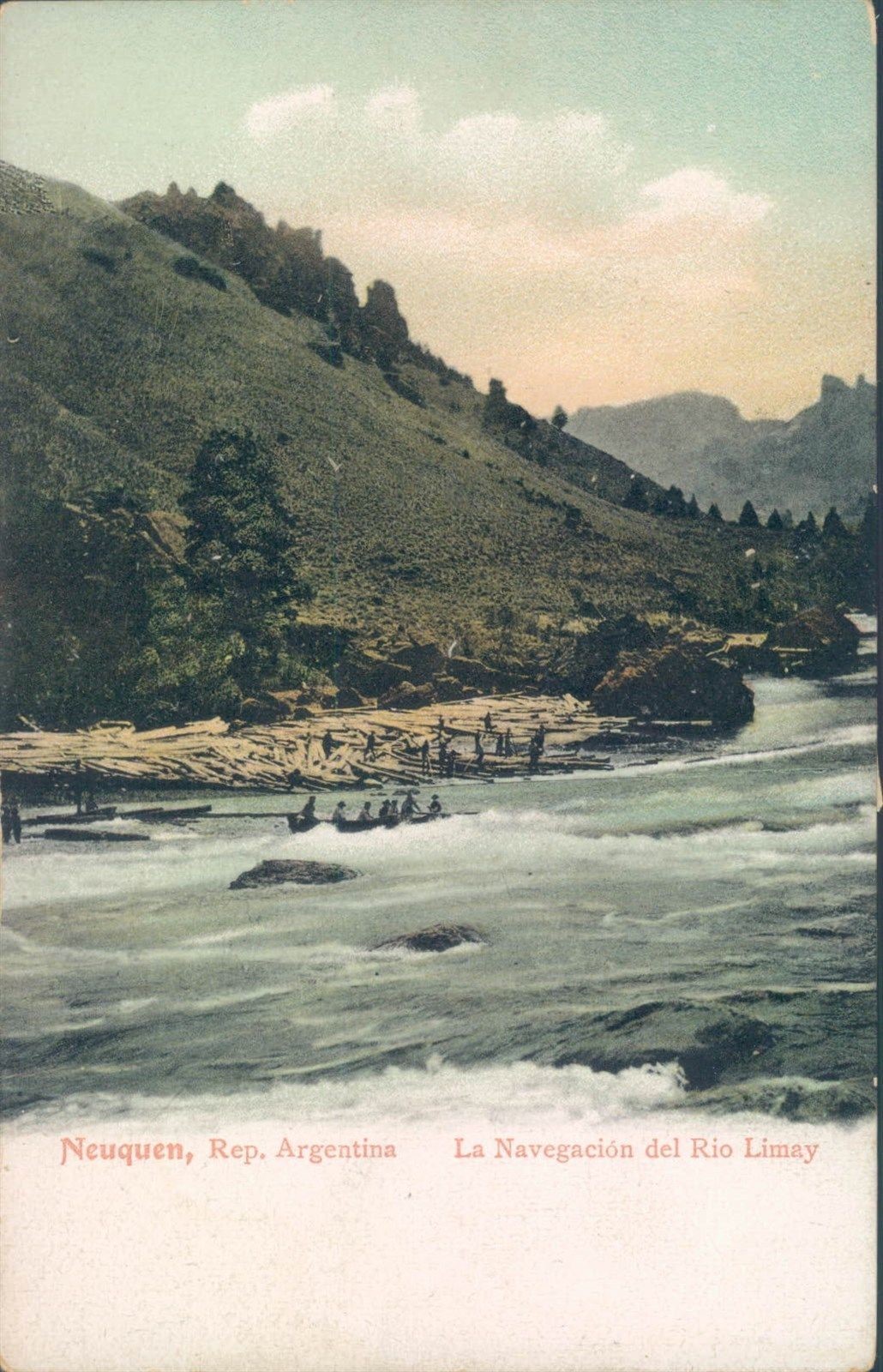 ARGENTINA Neuquen Rio Limat navigation PC 1910s
