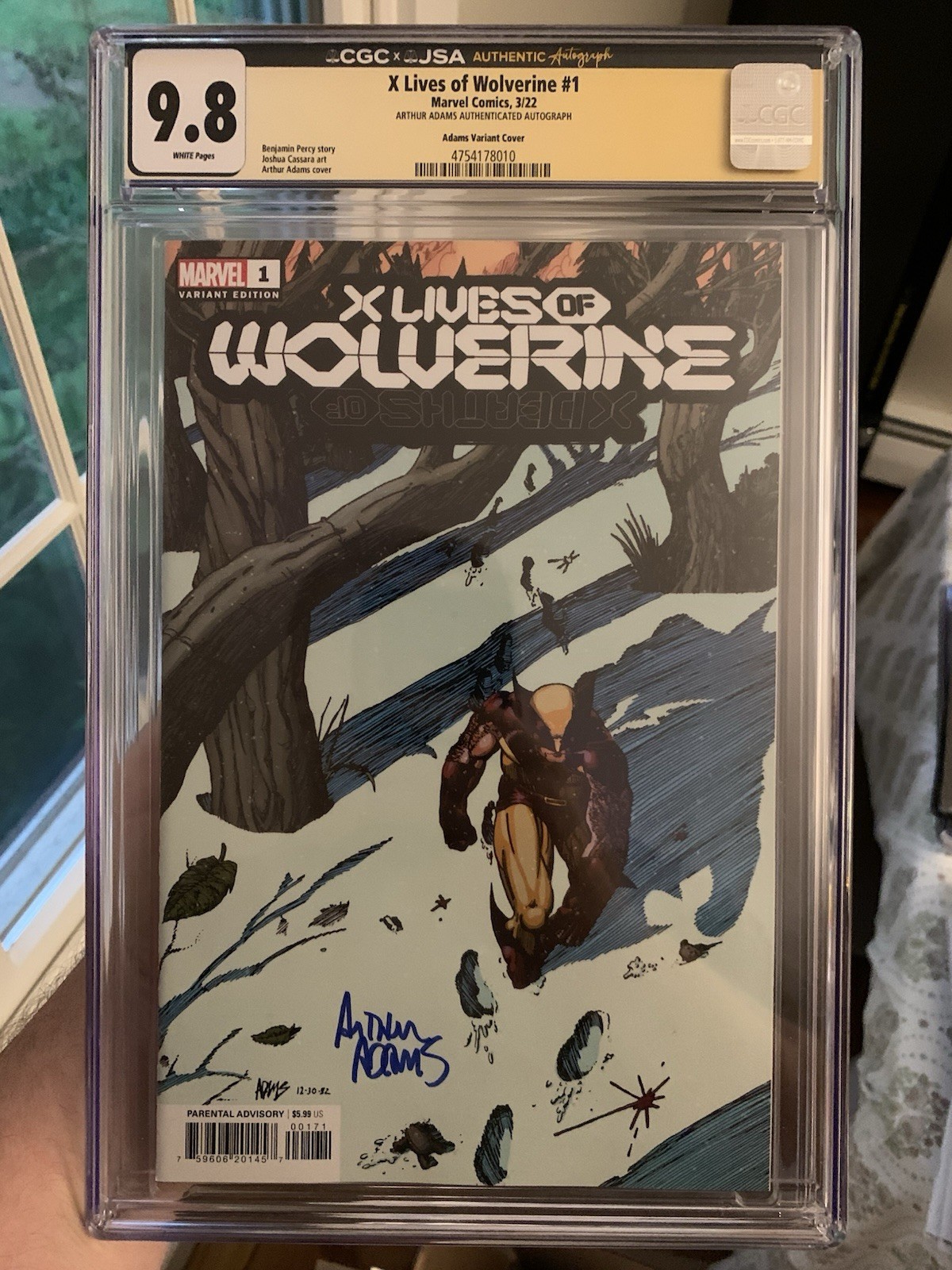 X LIVES OF WOLVERINE #1 SS CGC 9.8 2022 signed Adams 1:100 Hidden Gem Variant X LIVES OF WOLVERINE #1 SS CGC 9.8 2022 signed Adams 1:100 Hidden Gem Variant
