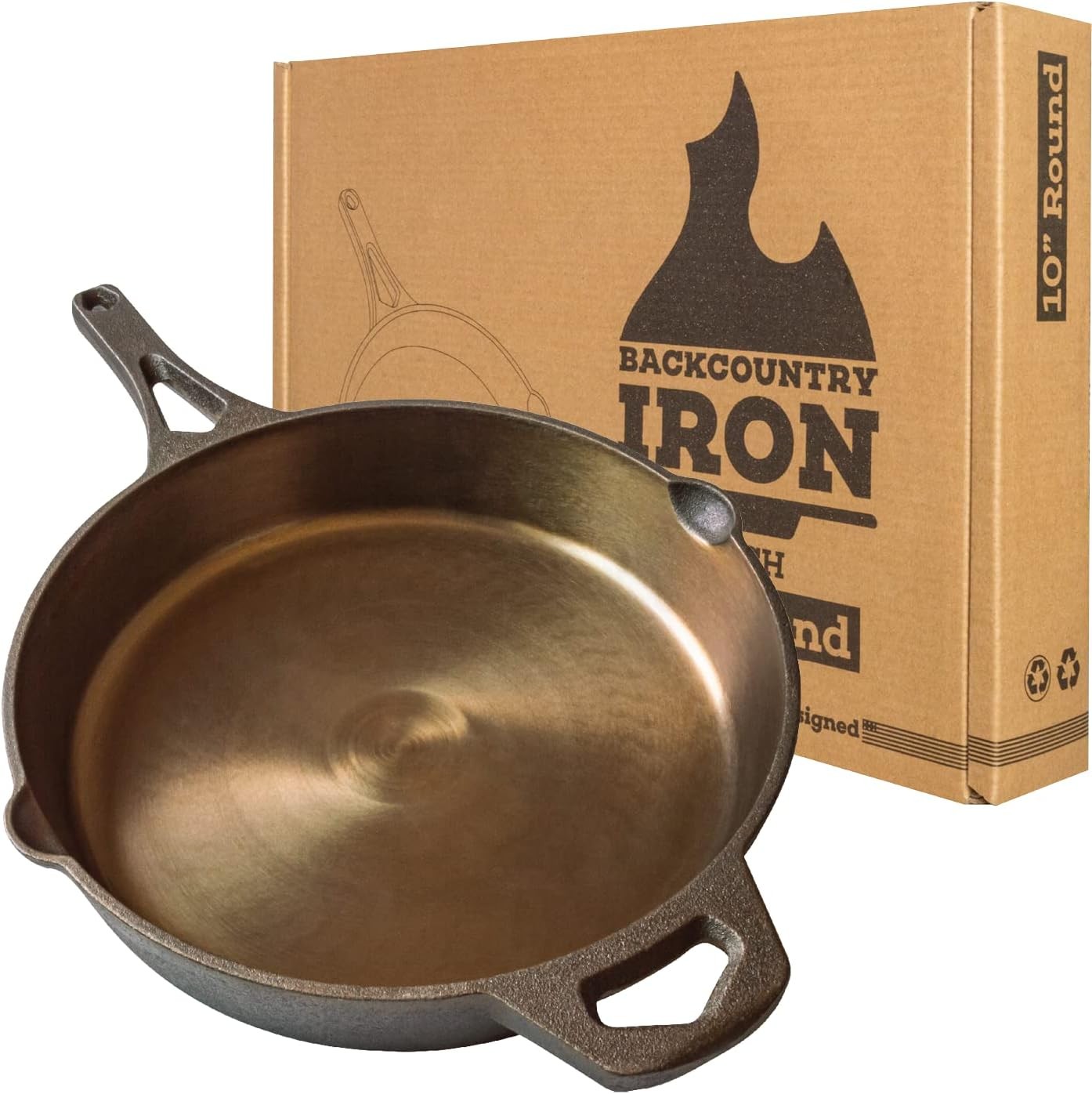 Backcountry Iron 10-1/4 Inch Smooth Wasatch Pre-Seasoned 10 Inch, Bronze 