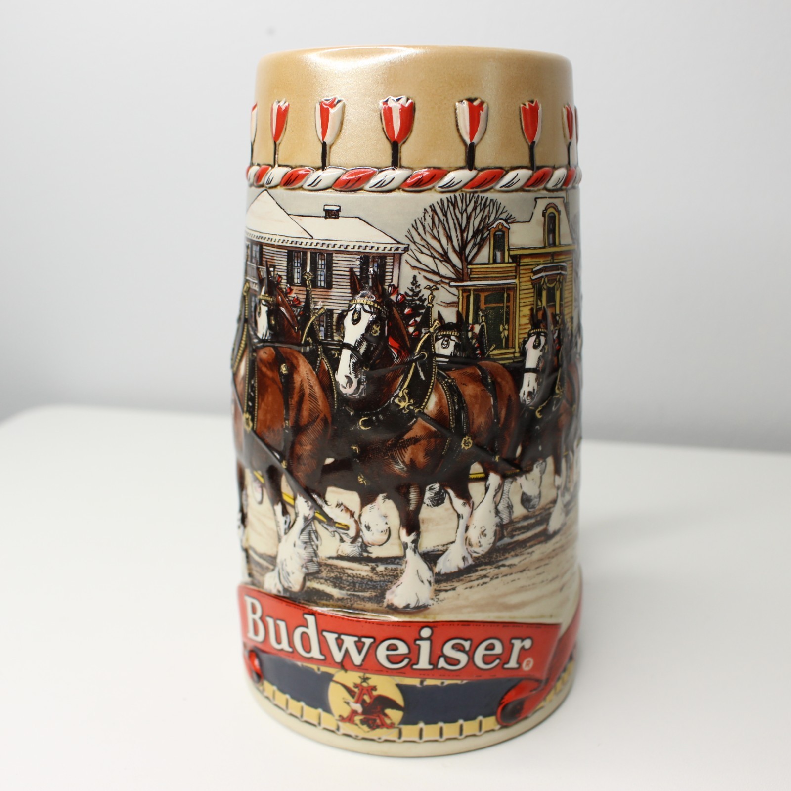 Budweiser Clydesdales Limited Edition Stein Ceramarte Brazil B Series Beer Mug