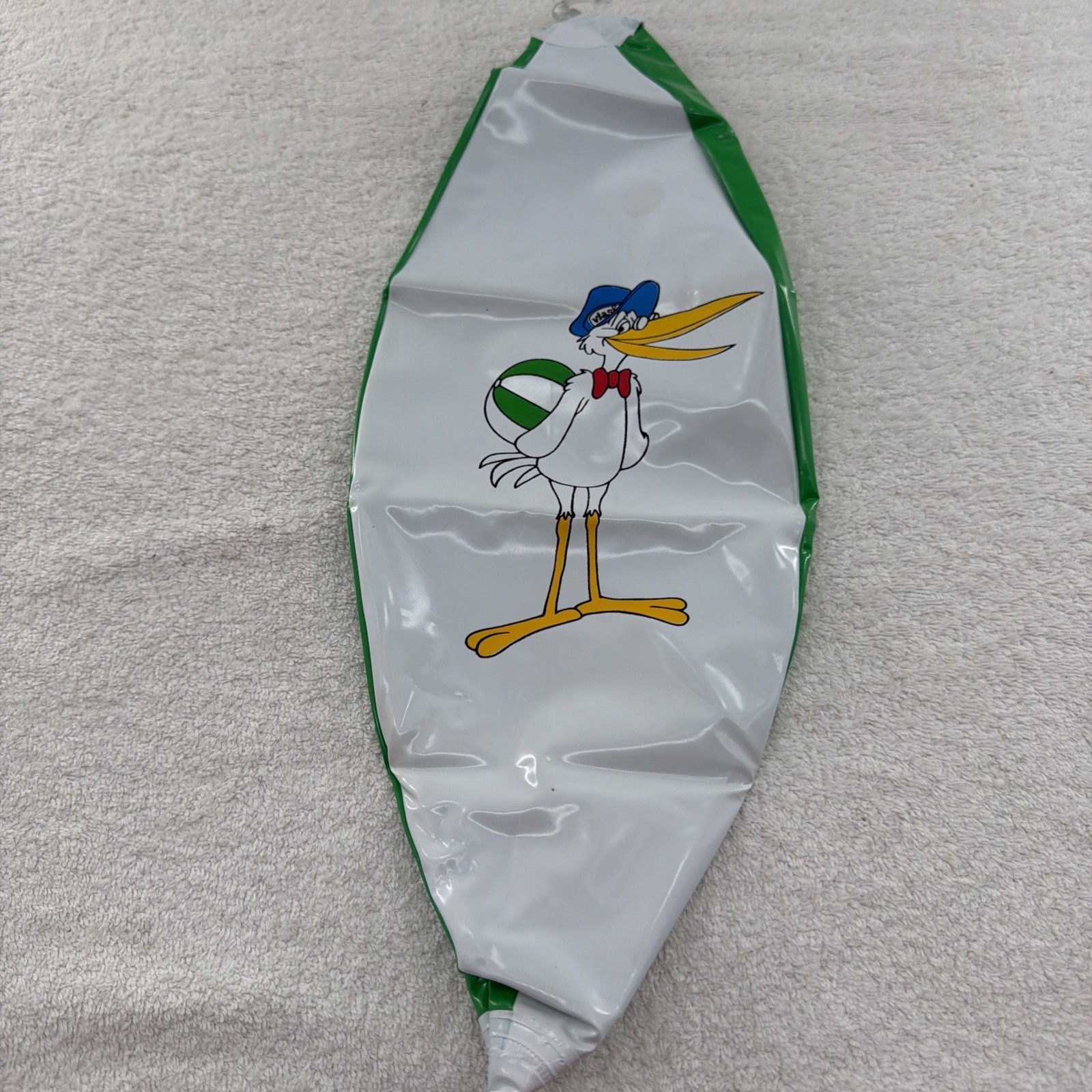 VLASIC PICKLES Stork Beach Ball Promotional Item New 18in D Vintage 1980’s Stork