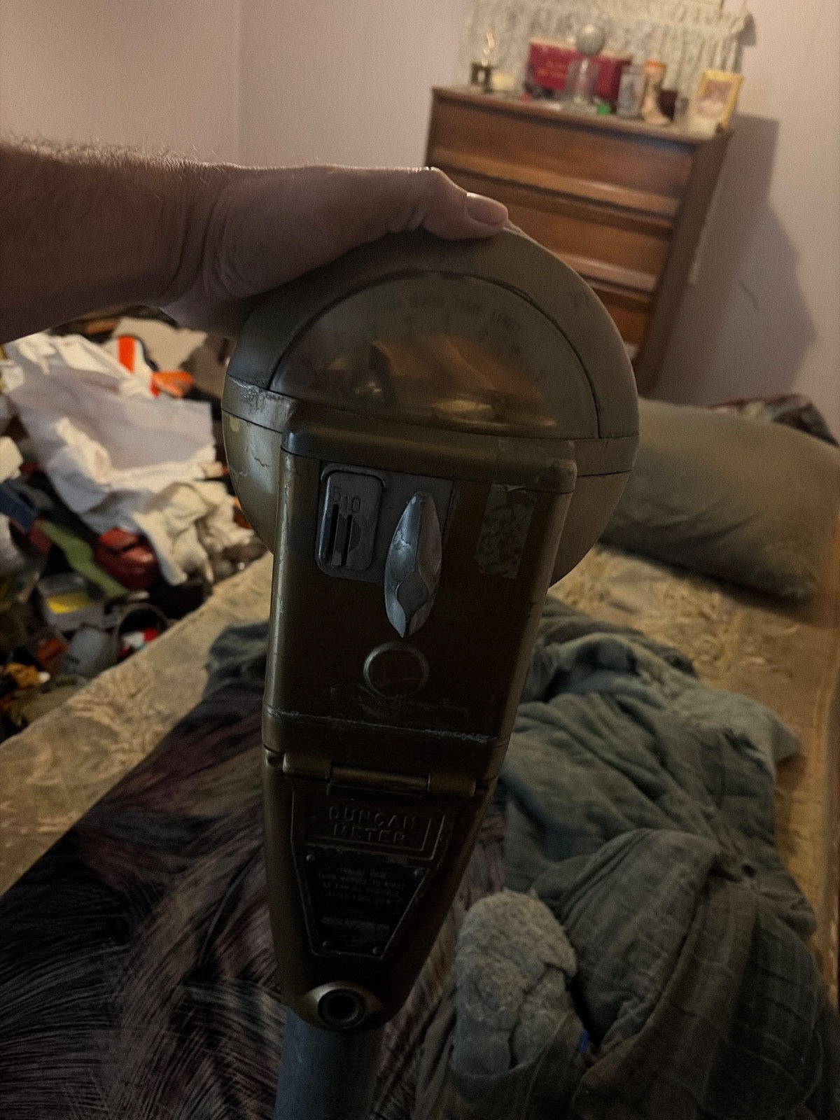 duncan miller parking meter no 60. 5 and 10 cent. working time mechism. vgc