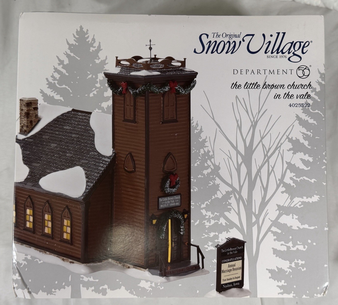 Department 56 Snow Village The Little Brown Church In The Vale 4025322 Retired