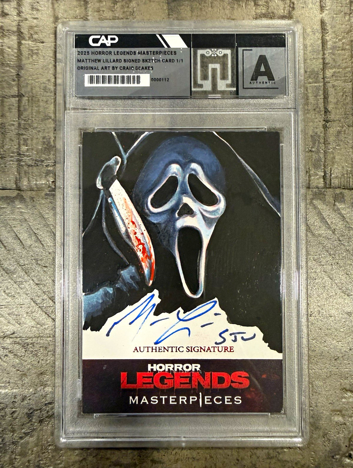 Horror Legends 2025 Masterpieces Ghostface Auto Sketch Card 1/1 Matthew Lillard