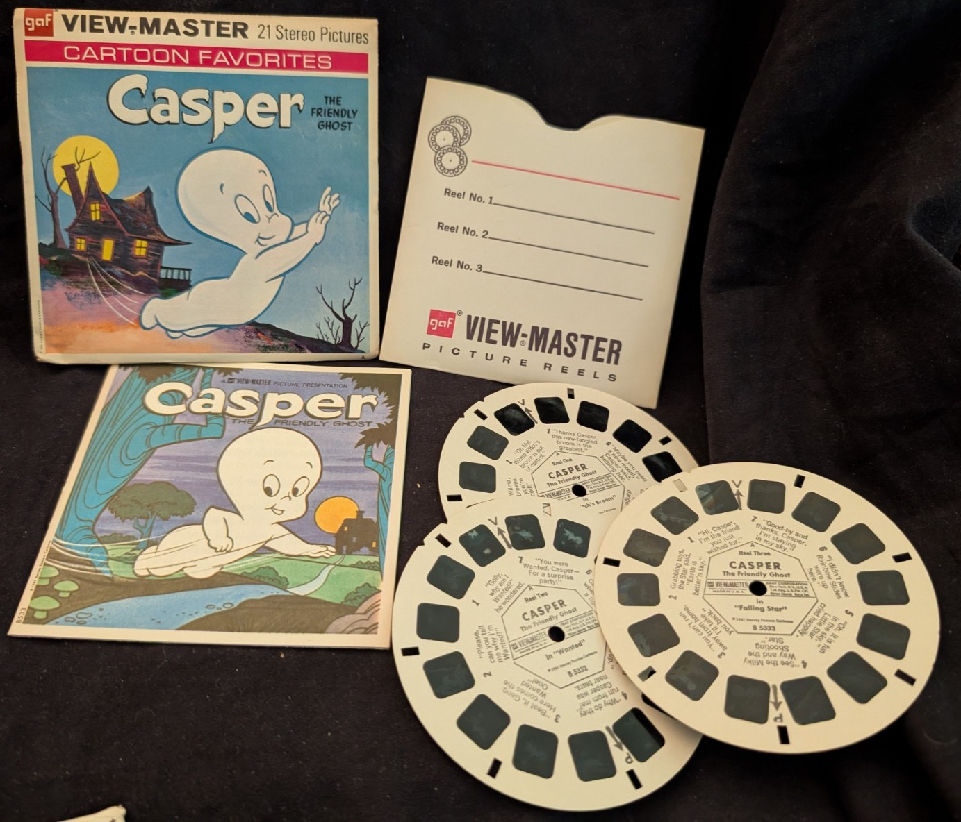 1962 Vinage Sawyer\'s View-Master Reels-Casper-cover, story, 3 reels-Rare set 1962 Vinage Sawyer\'s View-Master Reels-Casper-cover, story, 3 reels-Rare set