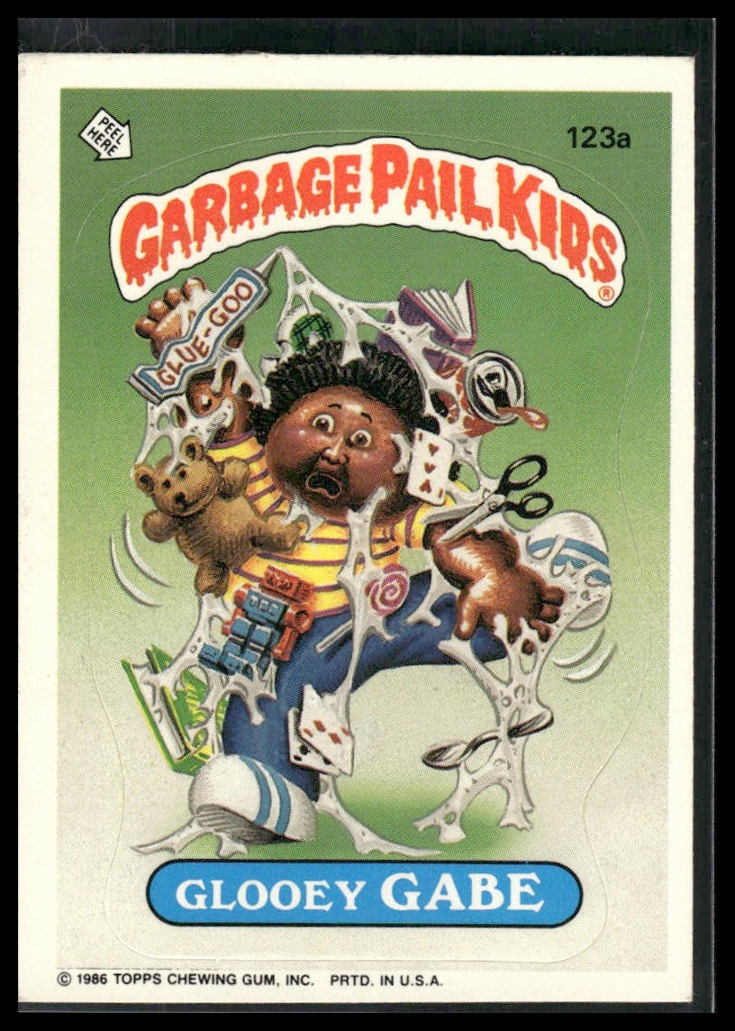 1986 Topps Garbage Pail Kids Series 3 #123a Glooey Gabe