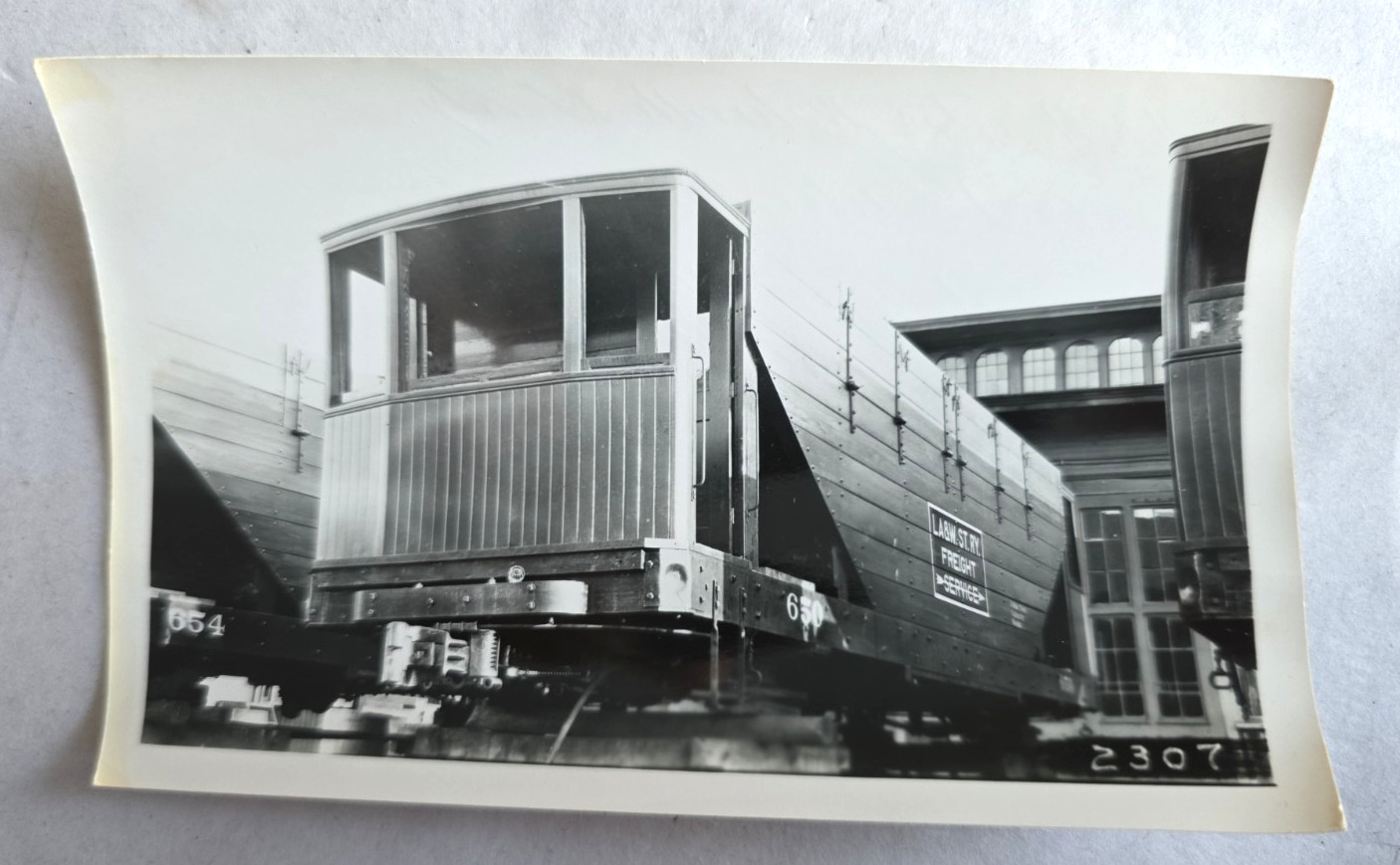 C. 1930s Lewiston Augusta & Waterville Street Railway Coal Motor Car 650 Photo