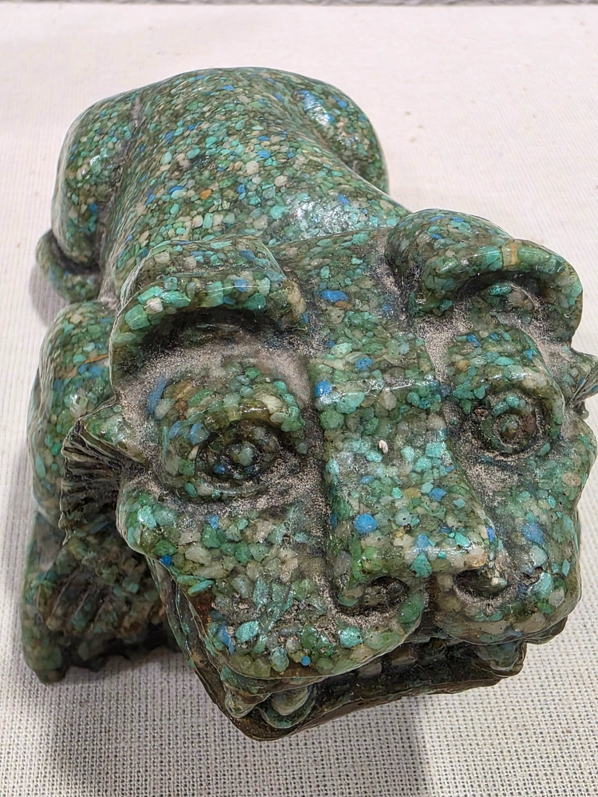 Vintage Sculpture likely Jaguar or other Feline Diety Mexican Artisian Vintage Sculpture likely Jaguar or other Feline Diety Mexican Artisian