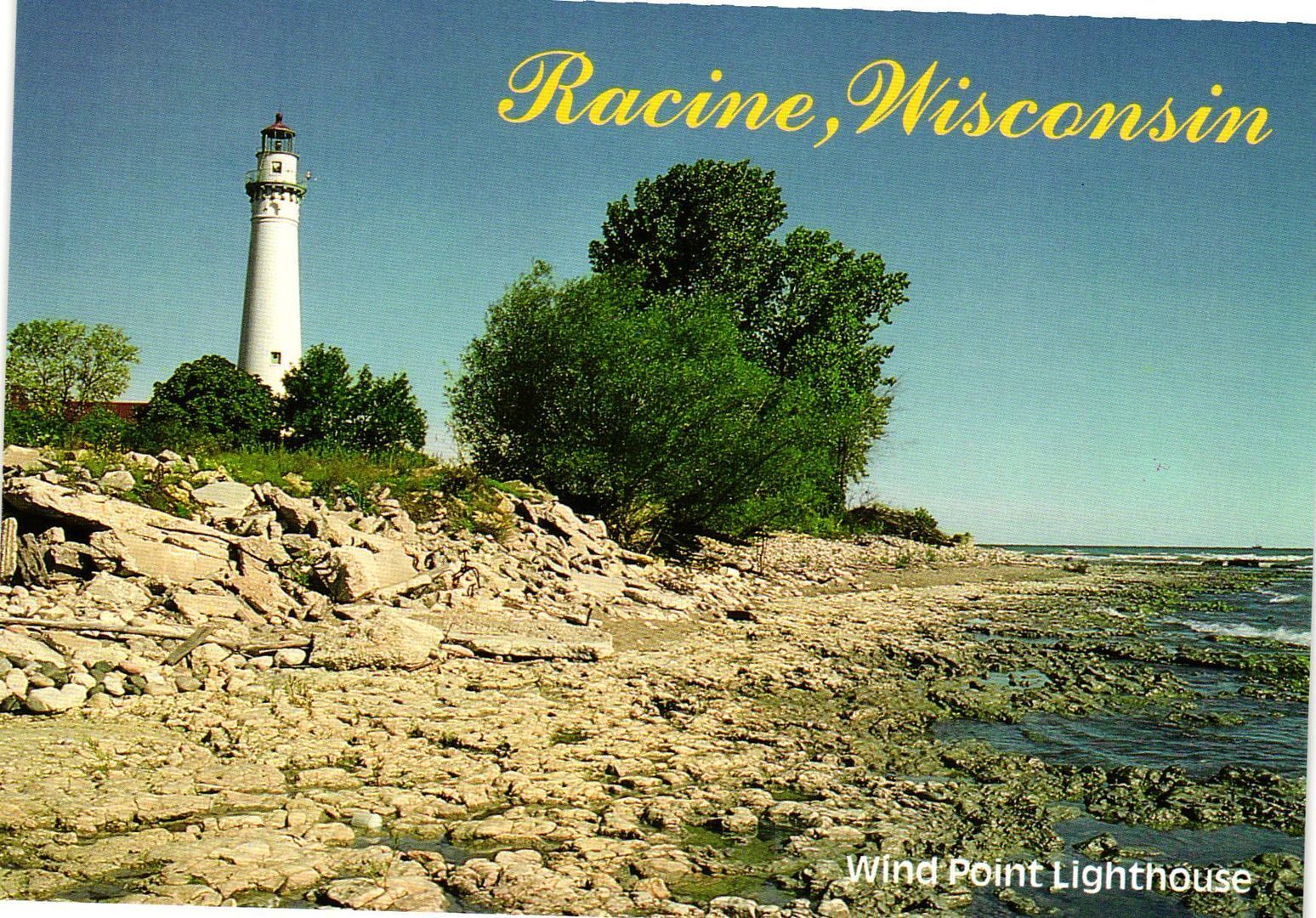 Vintage Postcard 4x6- Wind Point Lighthouse, Racine, WI.
