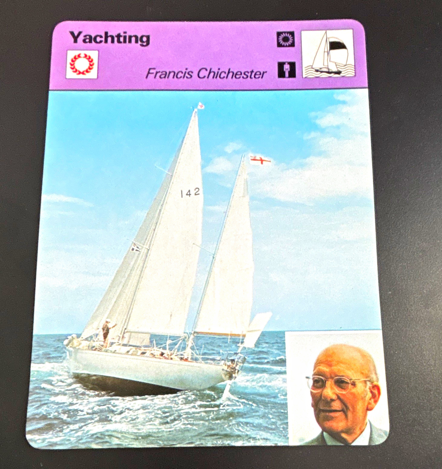 Editions Rencontre S.A. 1978 Yachting Francis Chichester Base Set Card