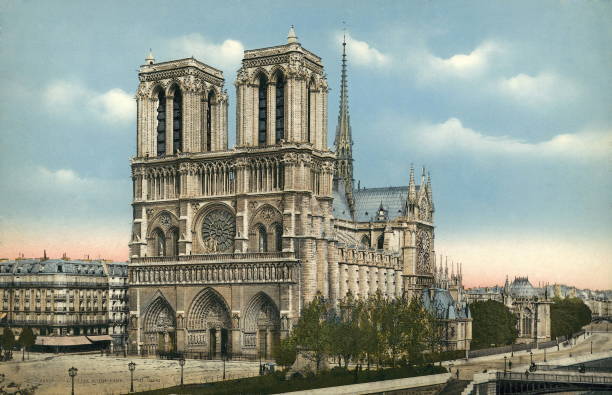 Paris The Notre-Dame Cathedral 1905 Old Photo