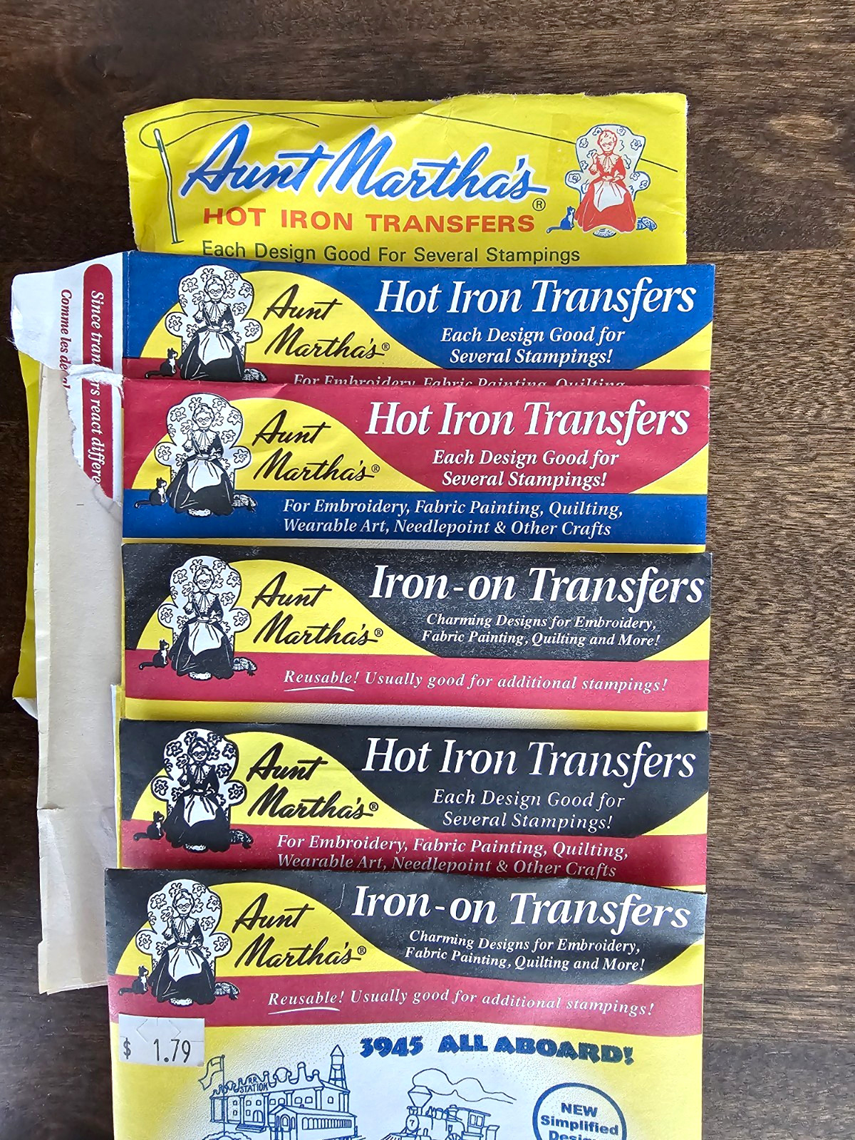 Lot of 6 Aunt Martha's Vintage Hot Iron Transfers for Embroidery Lot of 6 Aunt Martha's Vintage Hot Iron Transfers for Embroidery