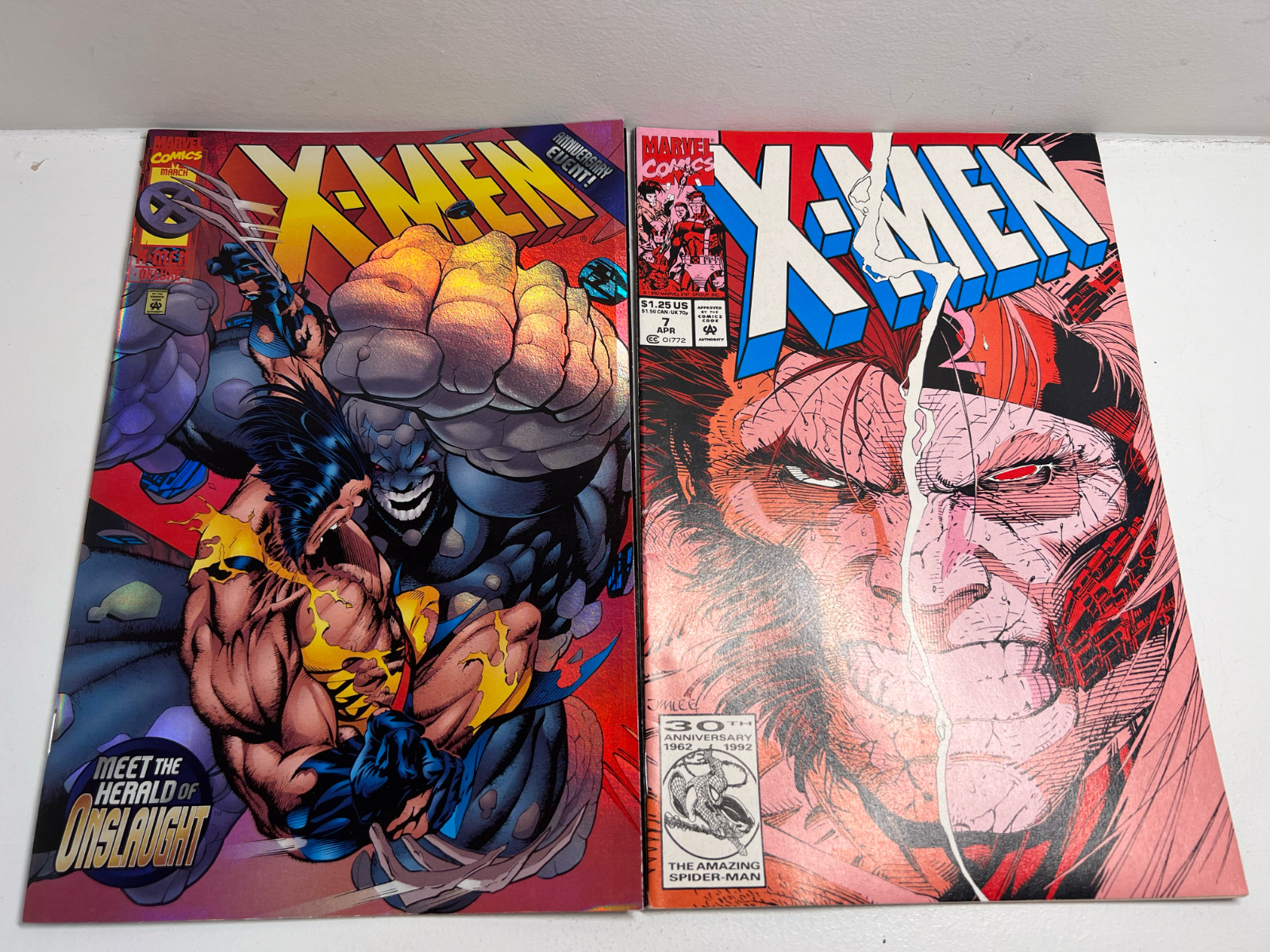 2 Vintage Marvel X-Men Comic Books