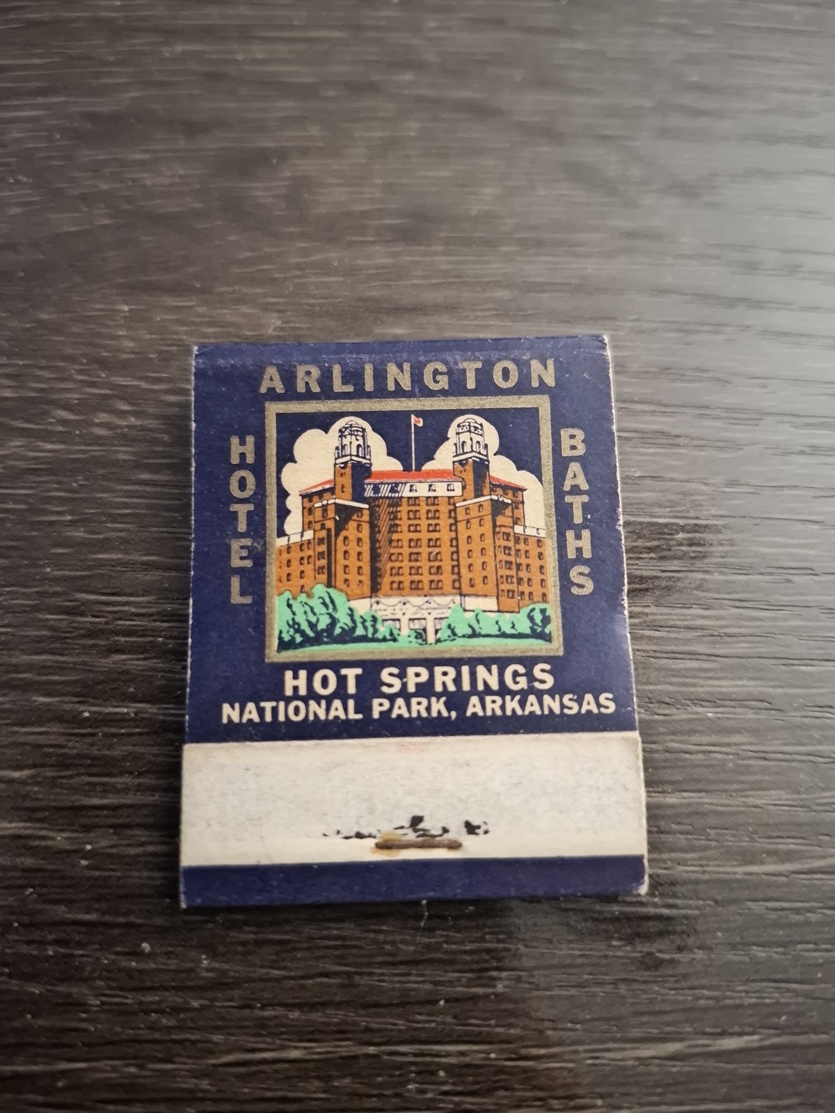 Arlington Hotel Hot Springs Arkansas Matchbook circa 1940s