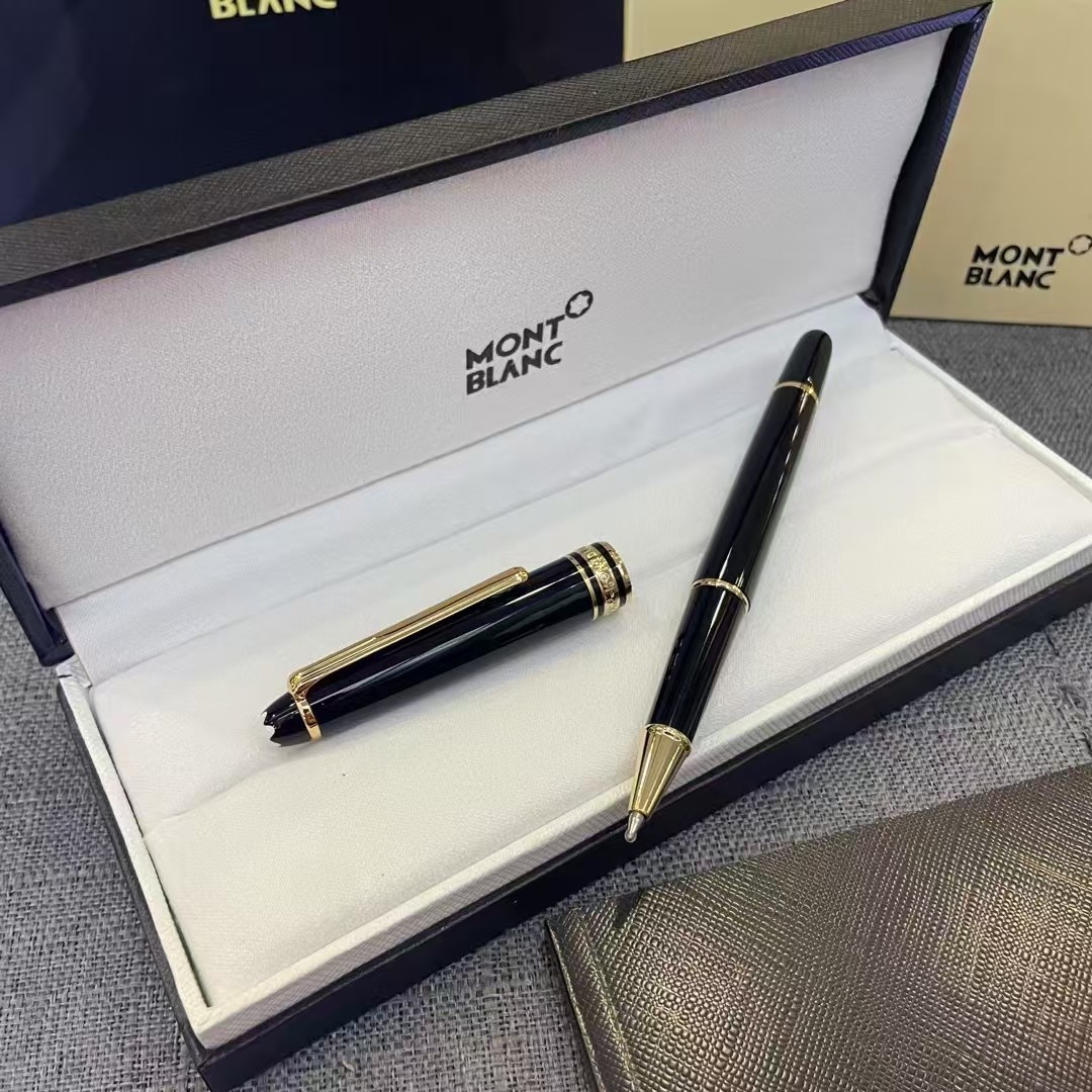 Montblanc Gold Finish Meisterstuck Classique Luxury Rollerball Pen 163 - NEW